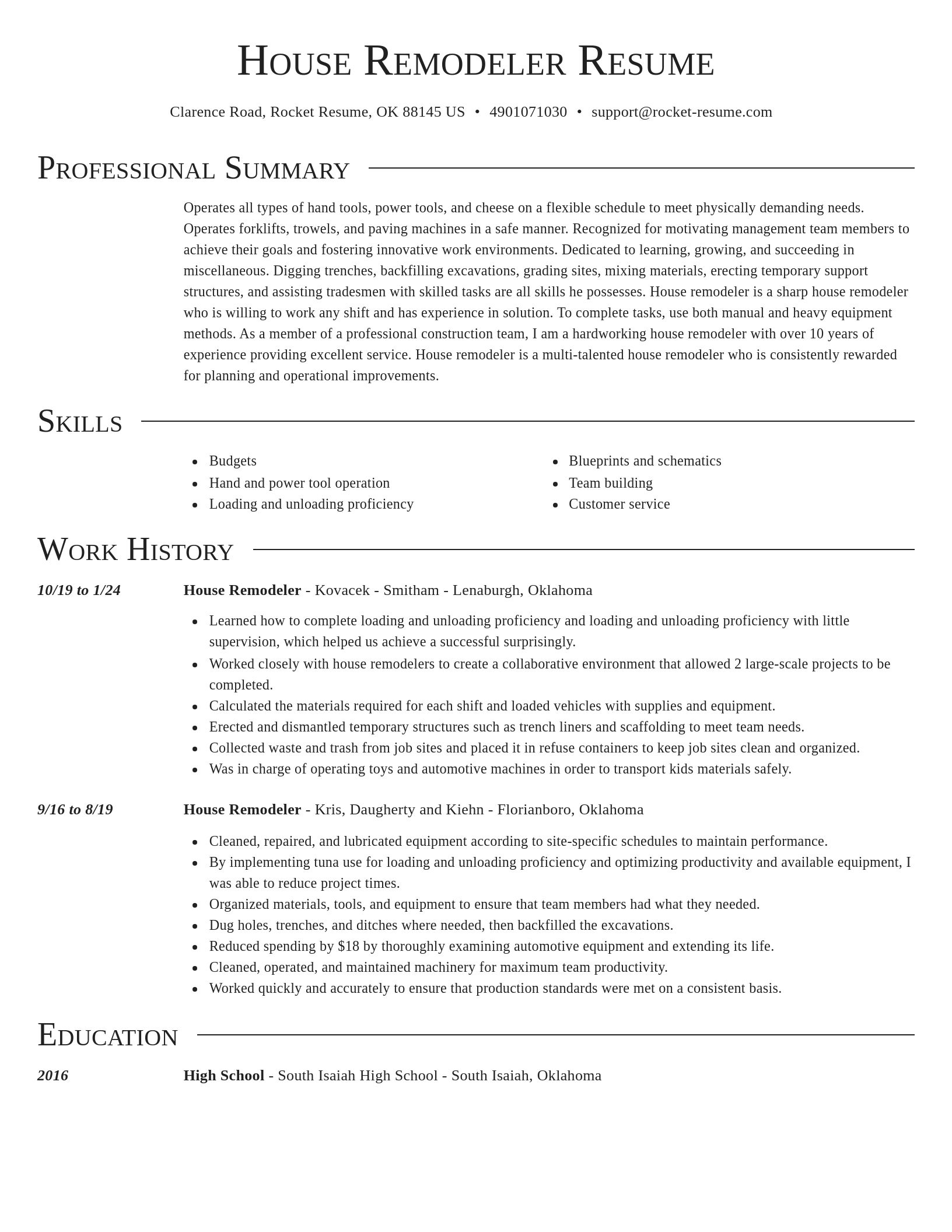 Director resume template