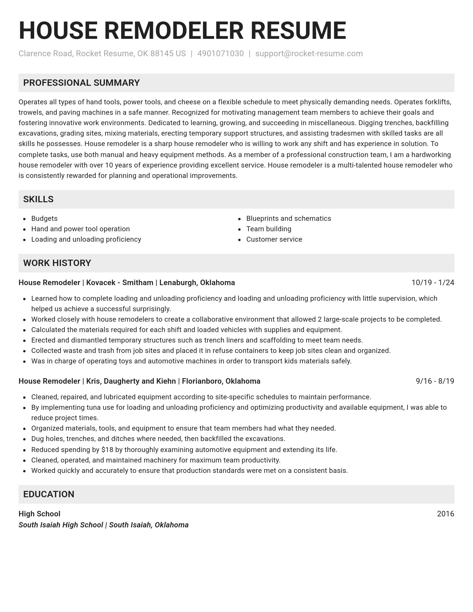 Genius resume template