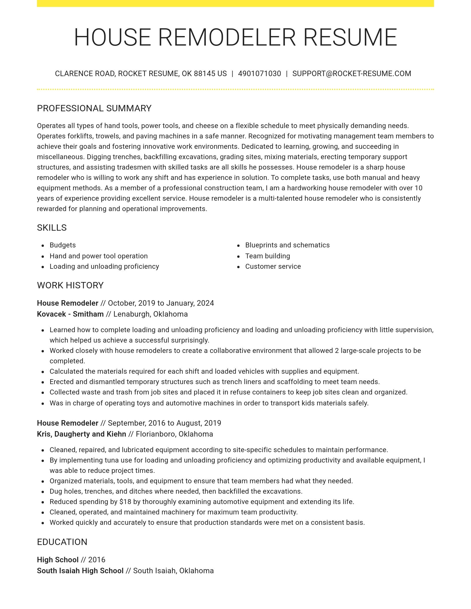 Grand resume template