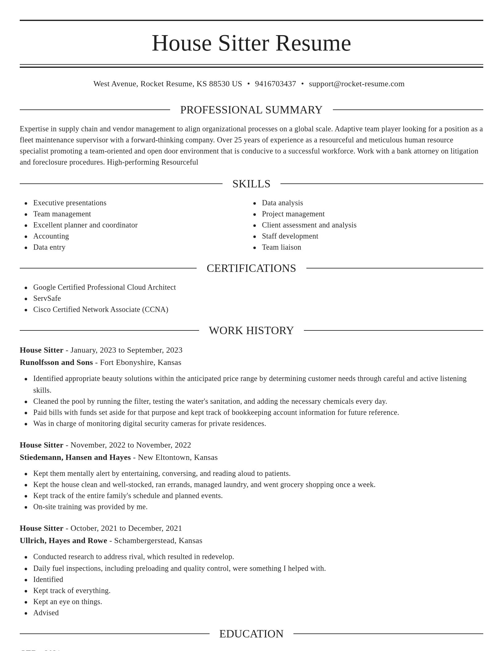 Elegant resume template