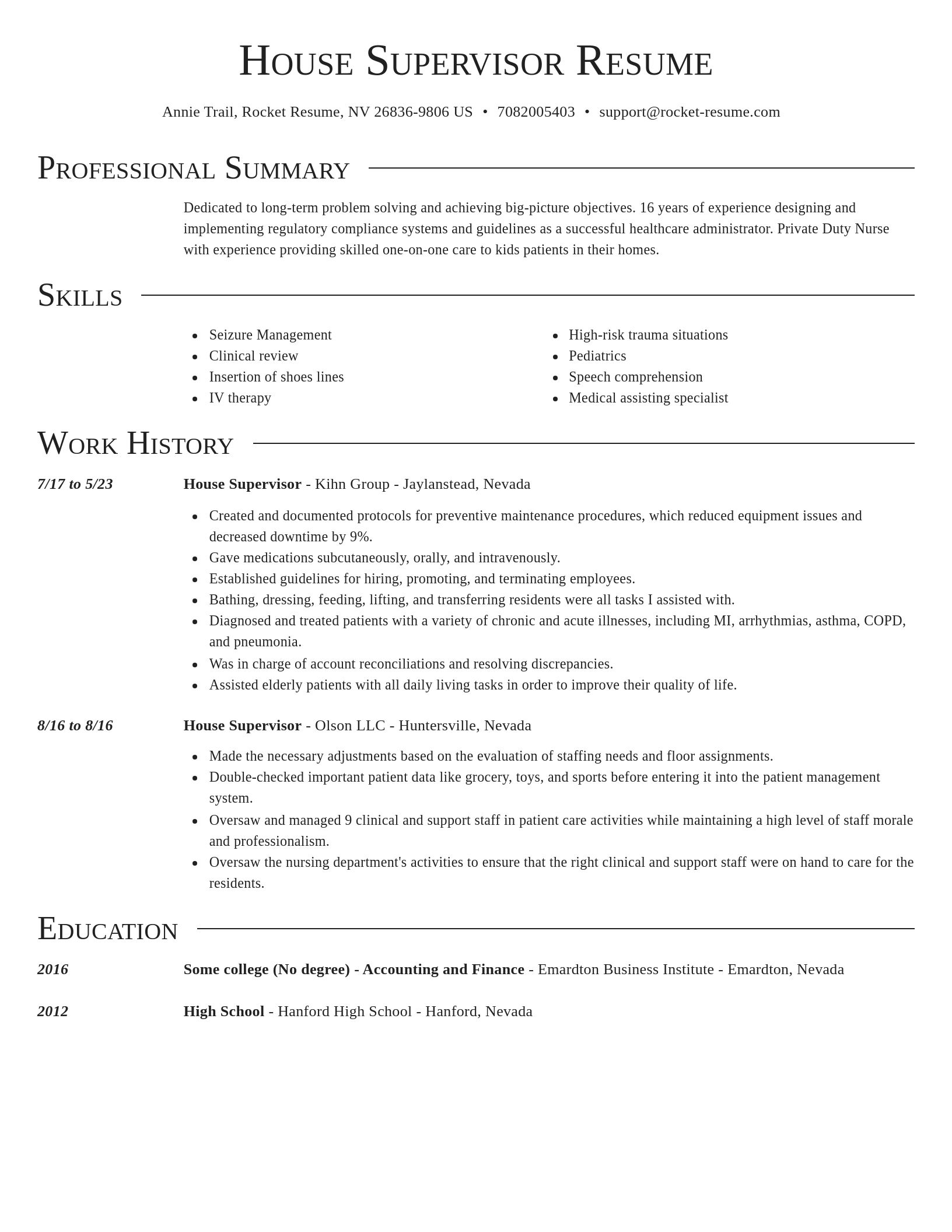 Director resume template