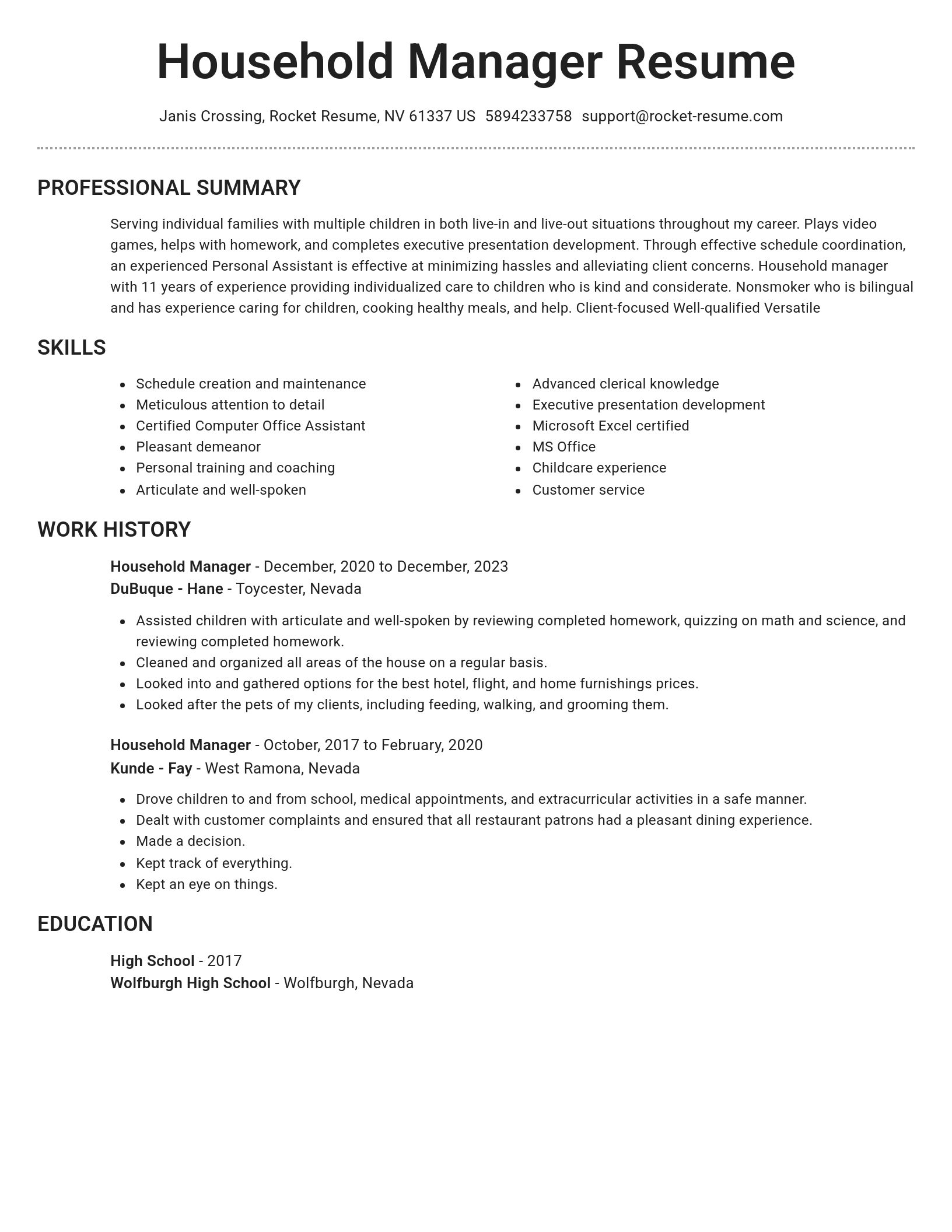 Brilliant resume template