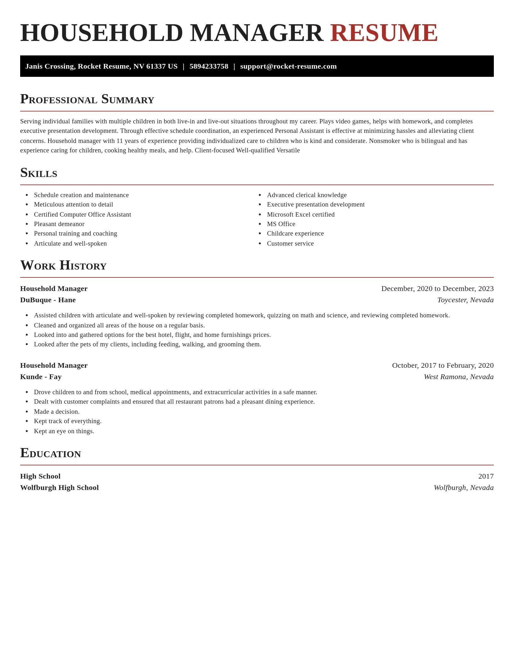 Exquisite resume template
