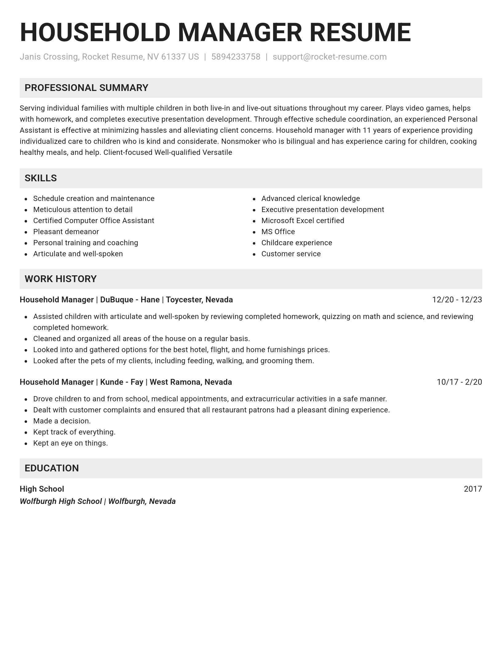 Genius resume template