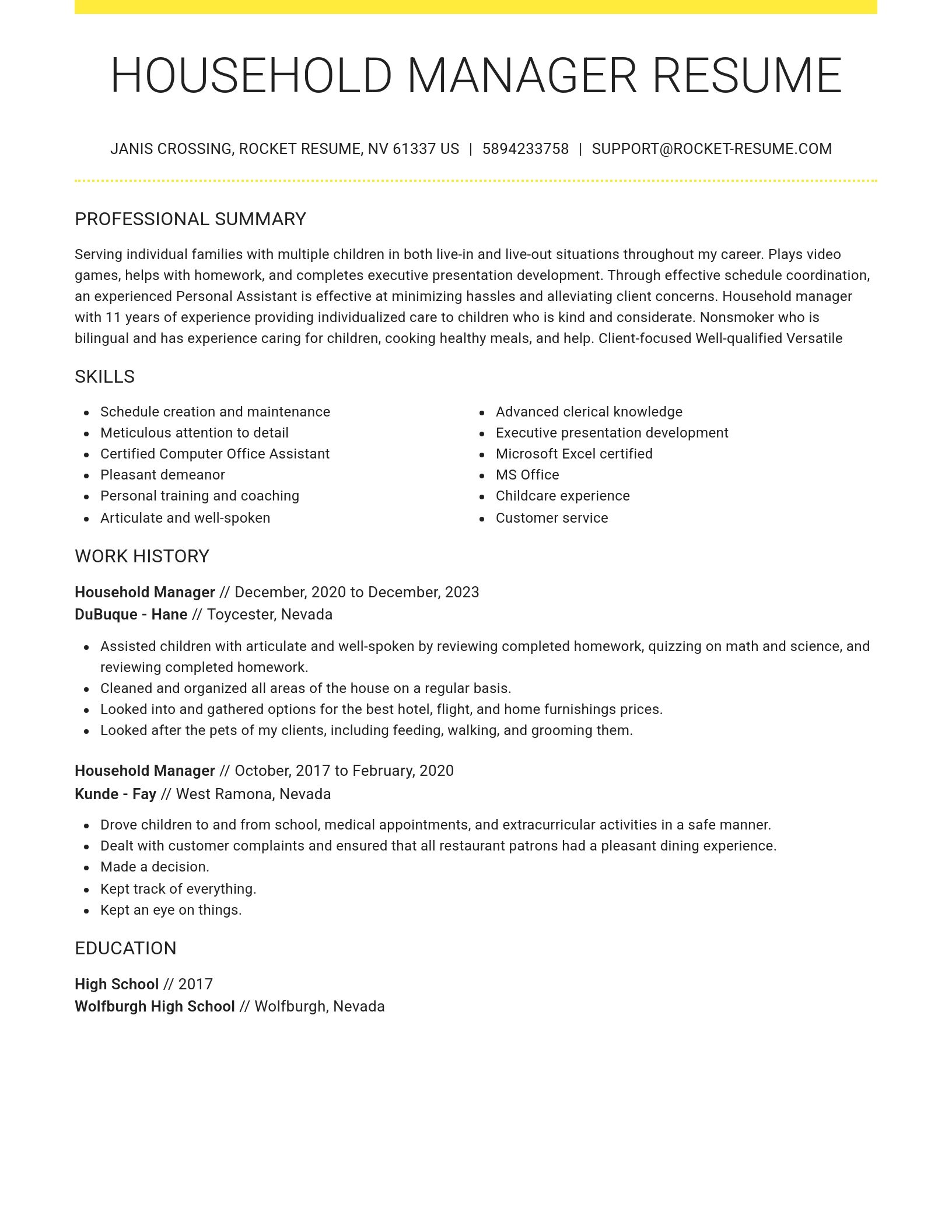 Grand resume template