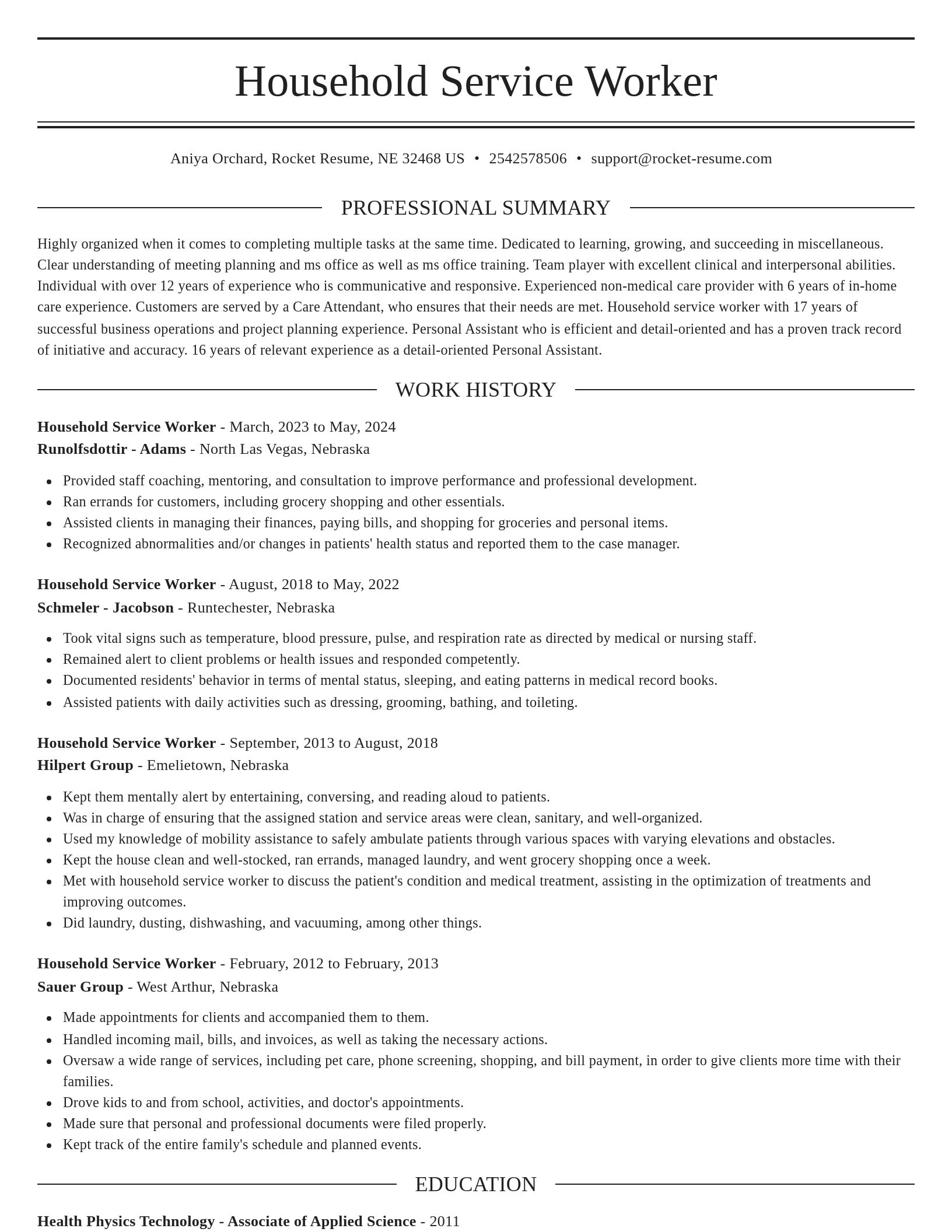 Elegant resume template