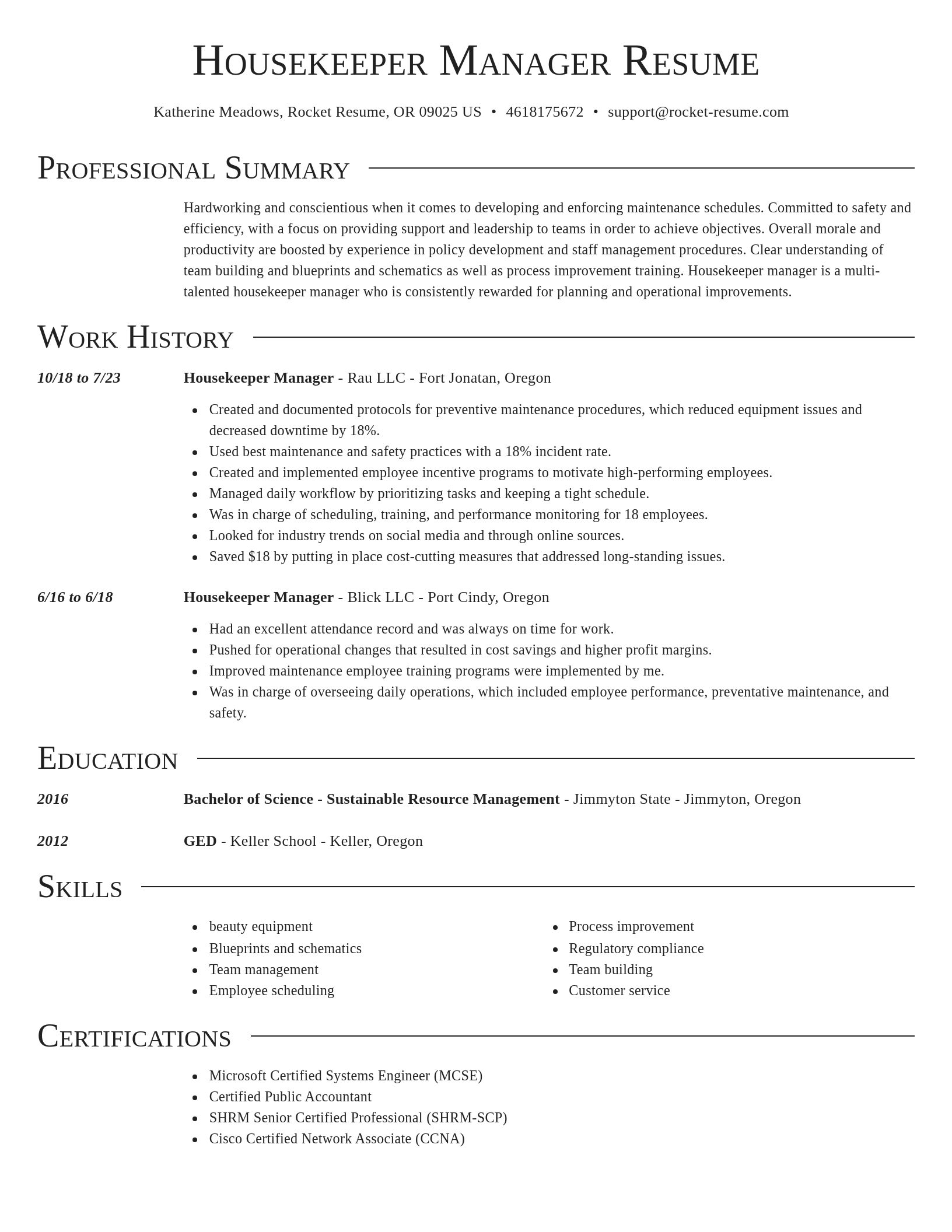 Director resume template