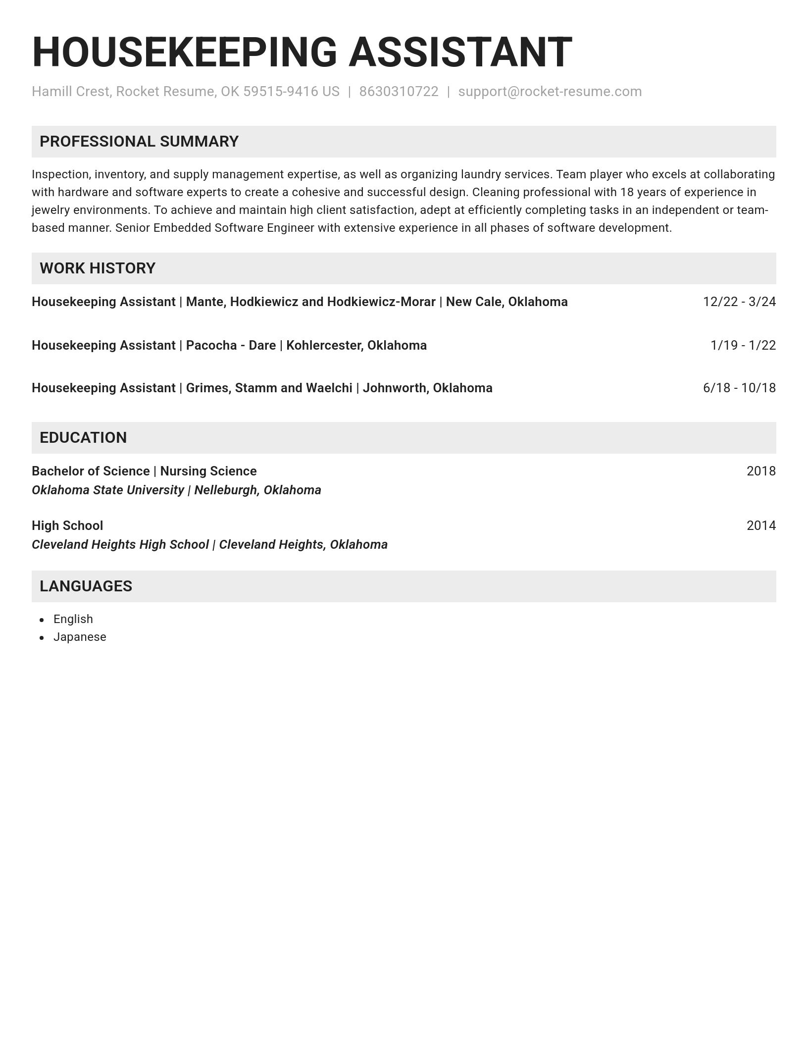 Genius resume template