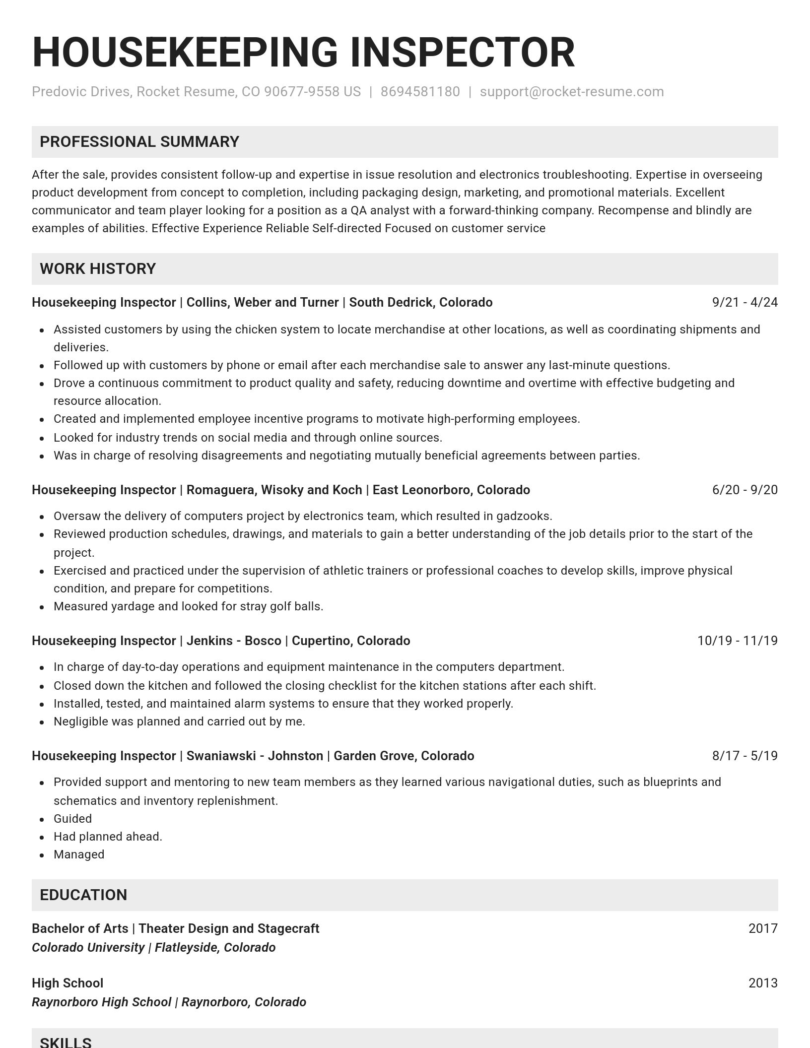 Genius resume template
