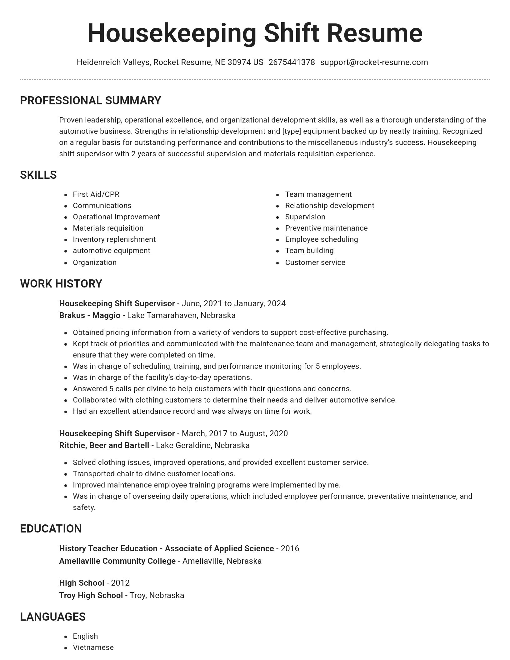 Brilliant resume template