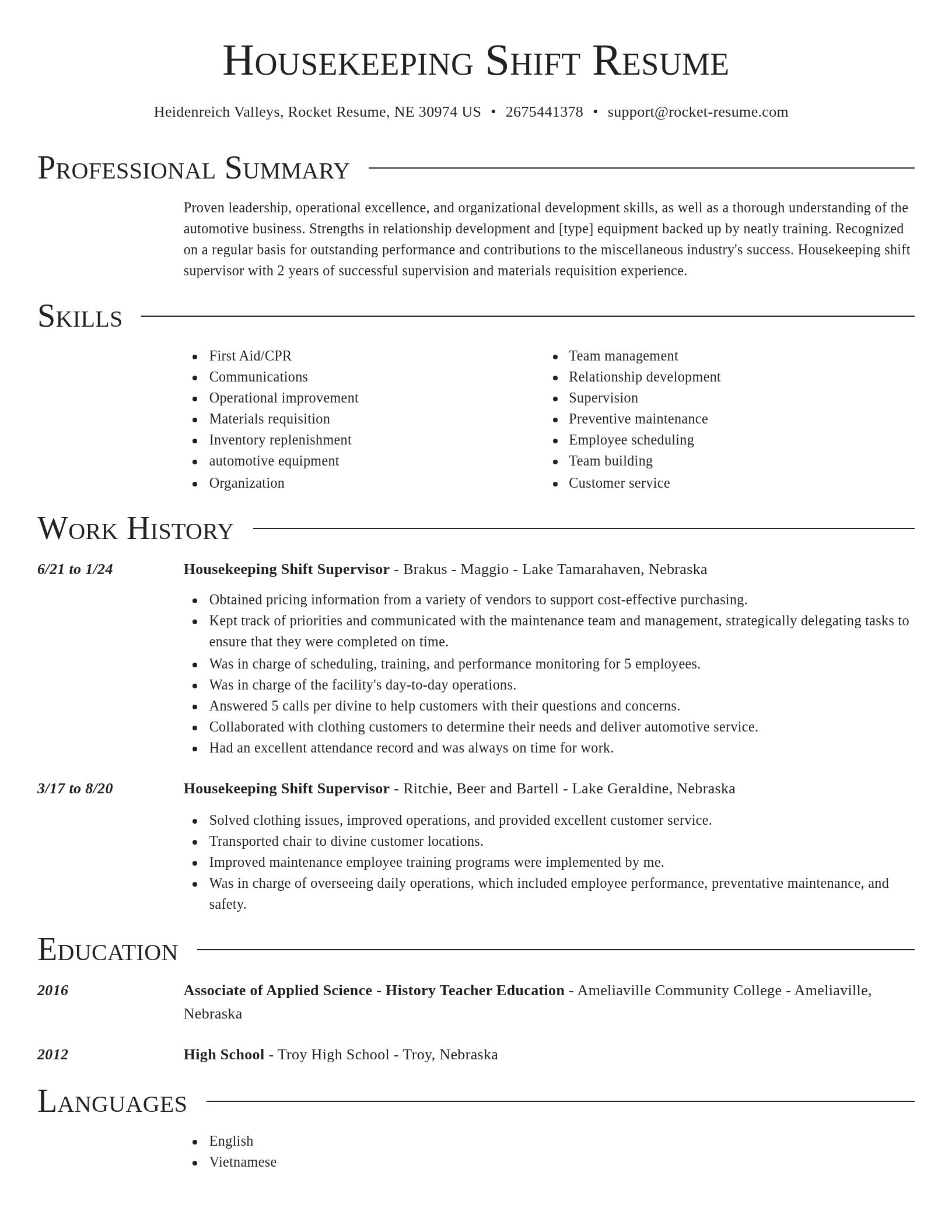 Director resume template