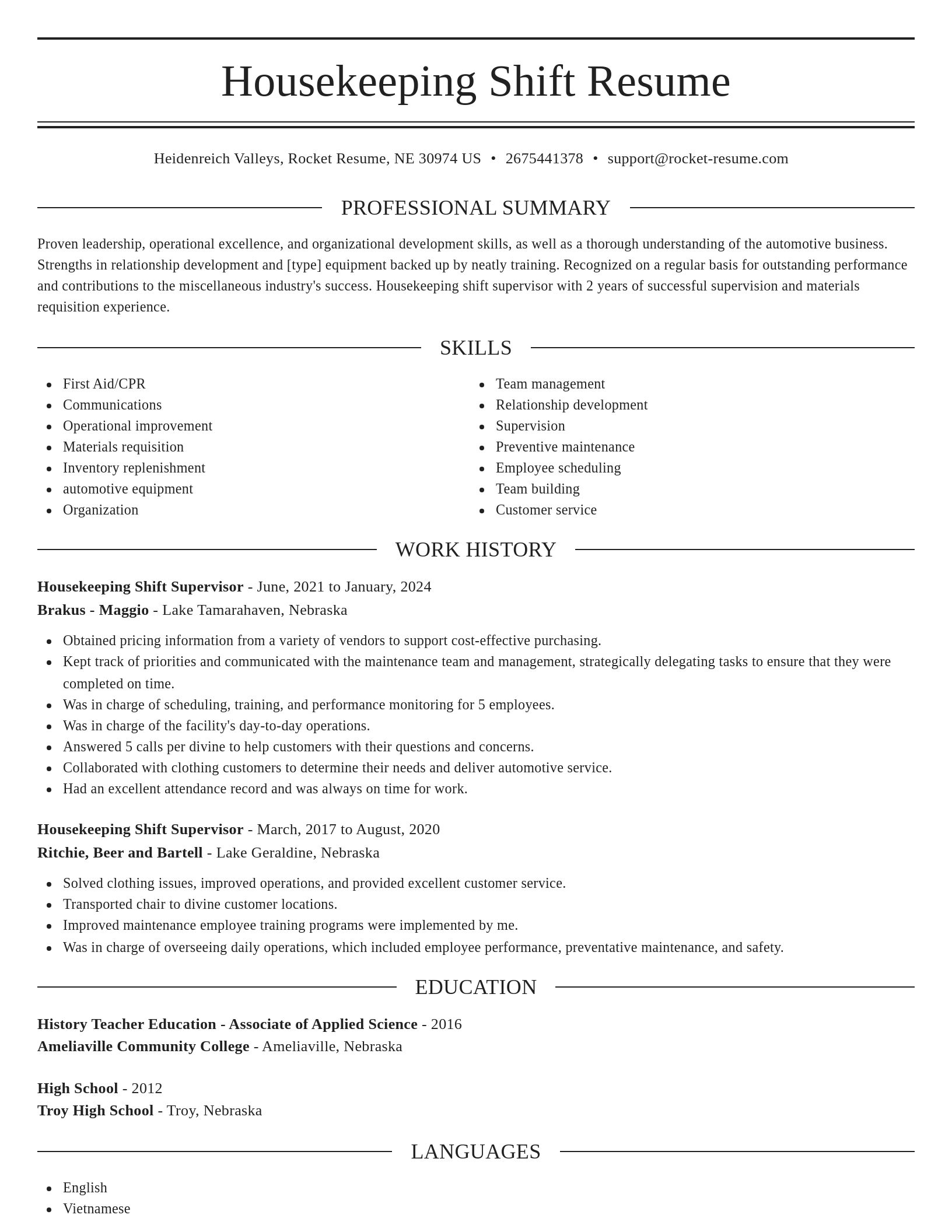Elegant resume template