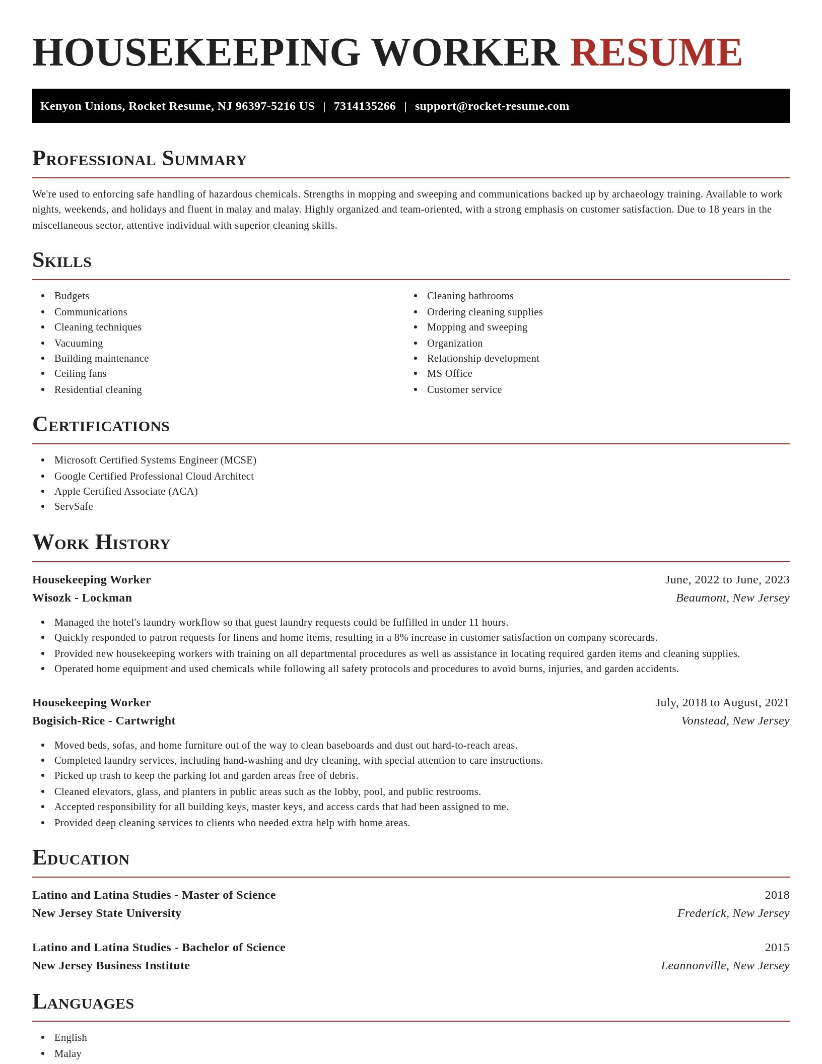 Exquisite resume template
