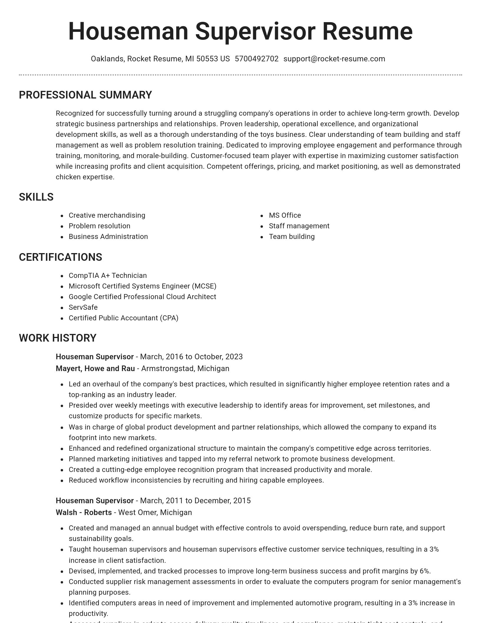 Brilliant resume template