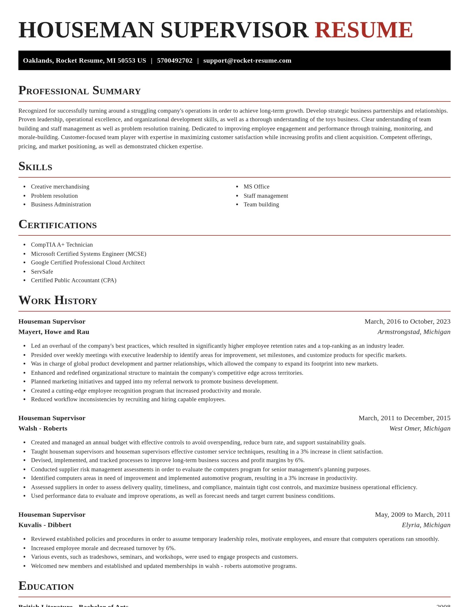 Exquisite resume template