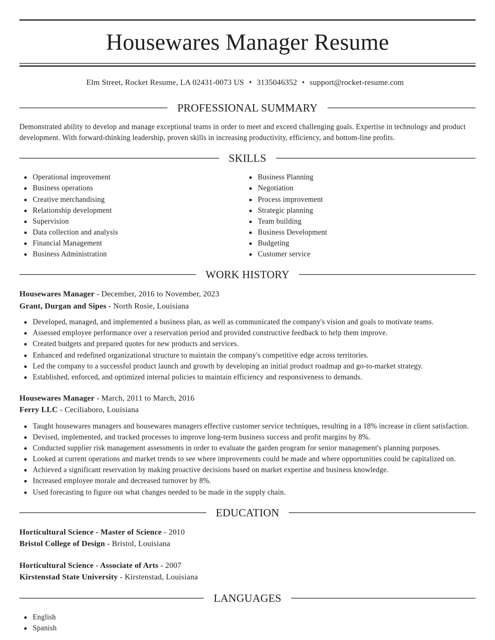 Elegant resume template