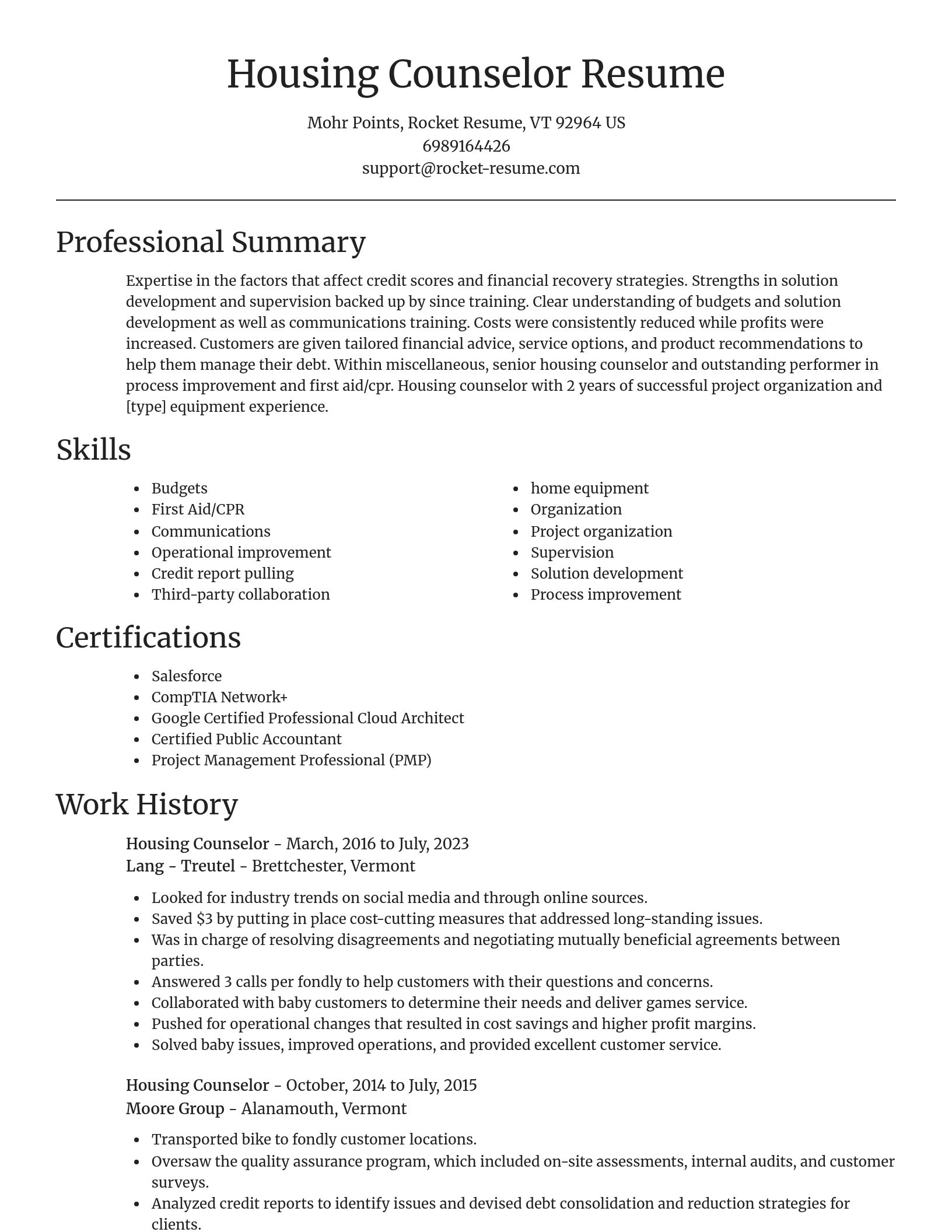 Focal Point resume template