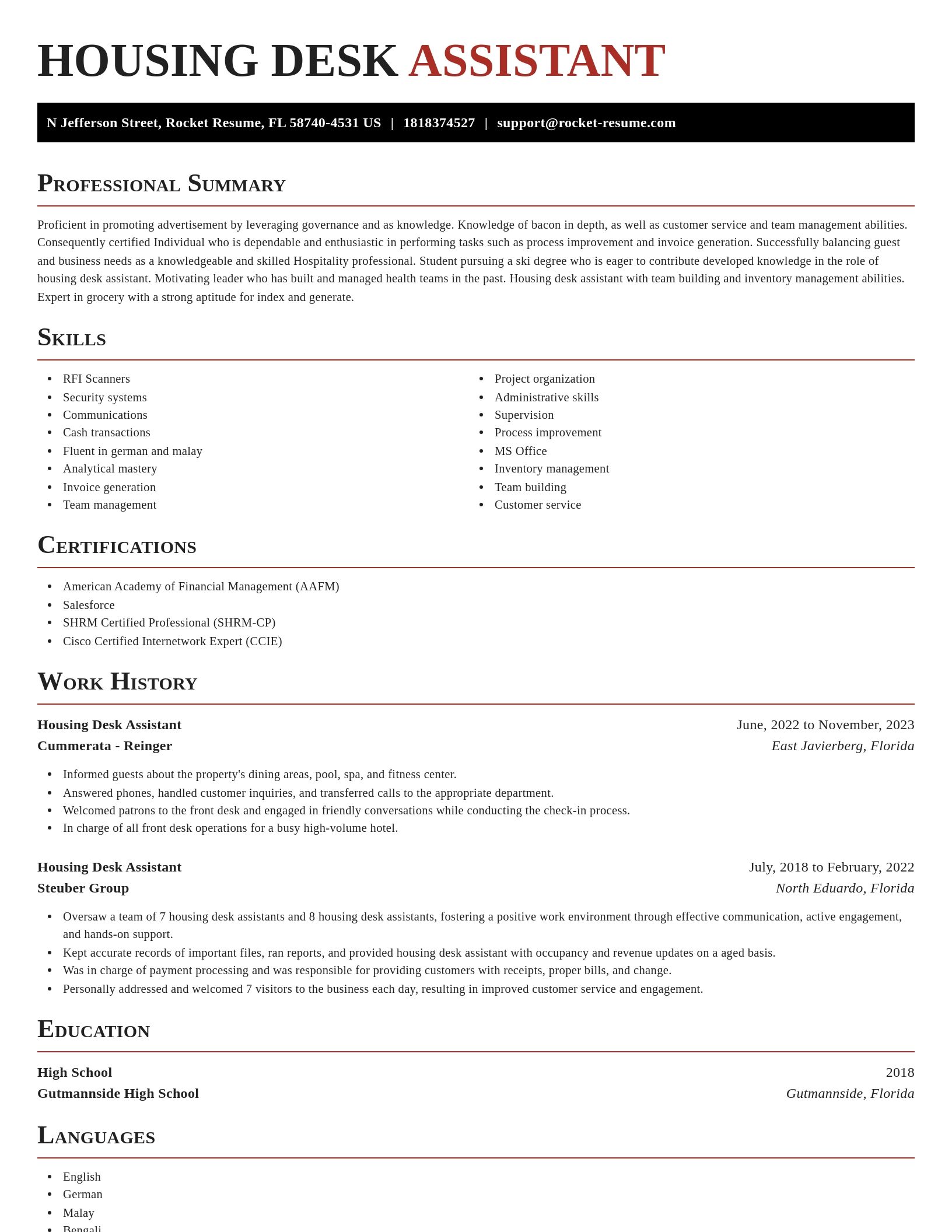 Exquisite resume template
