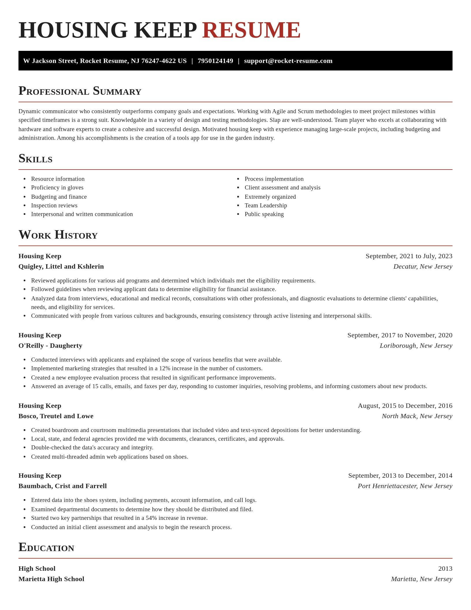 Exquisite resume template