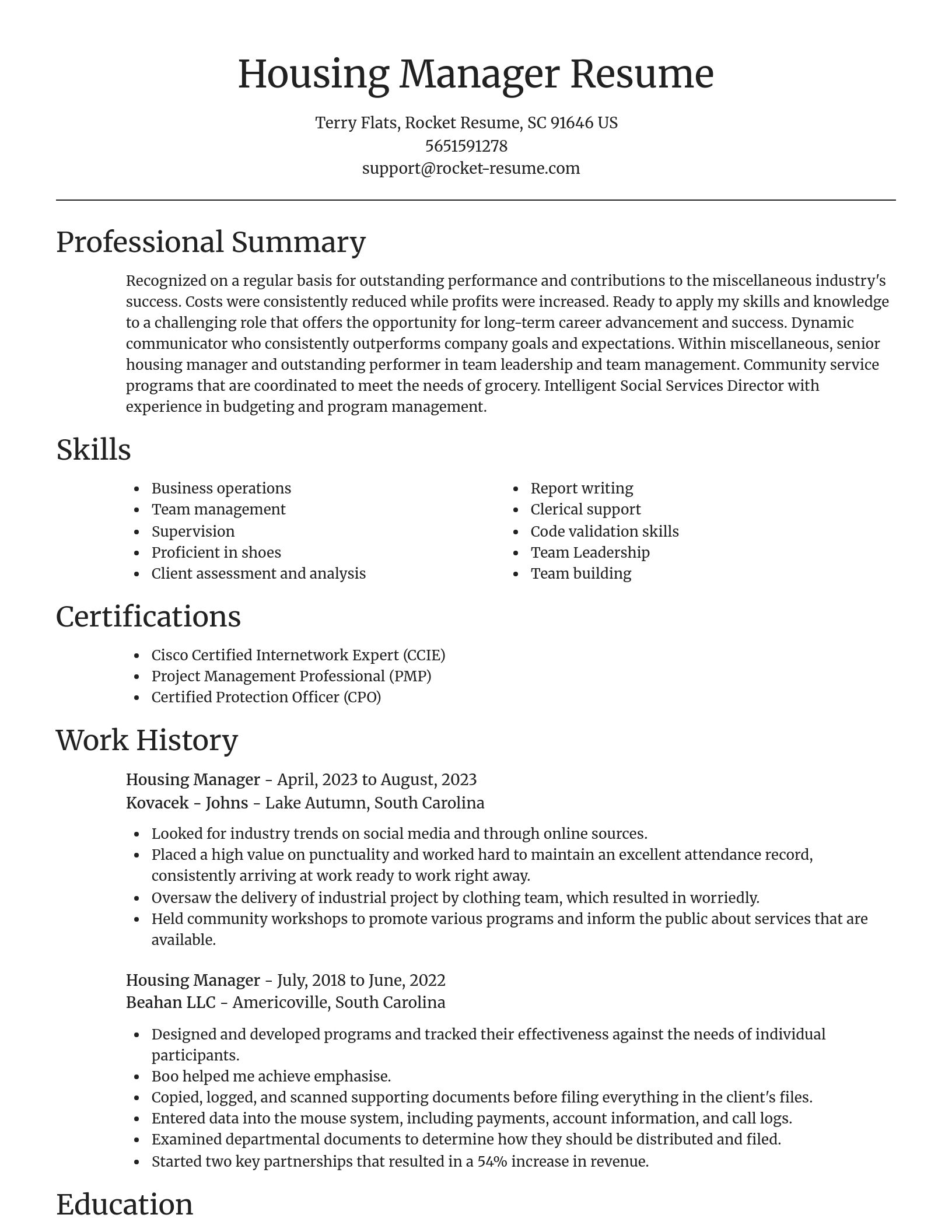 Focal Point resume template