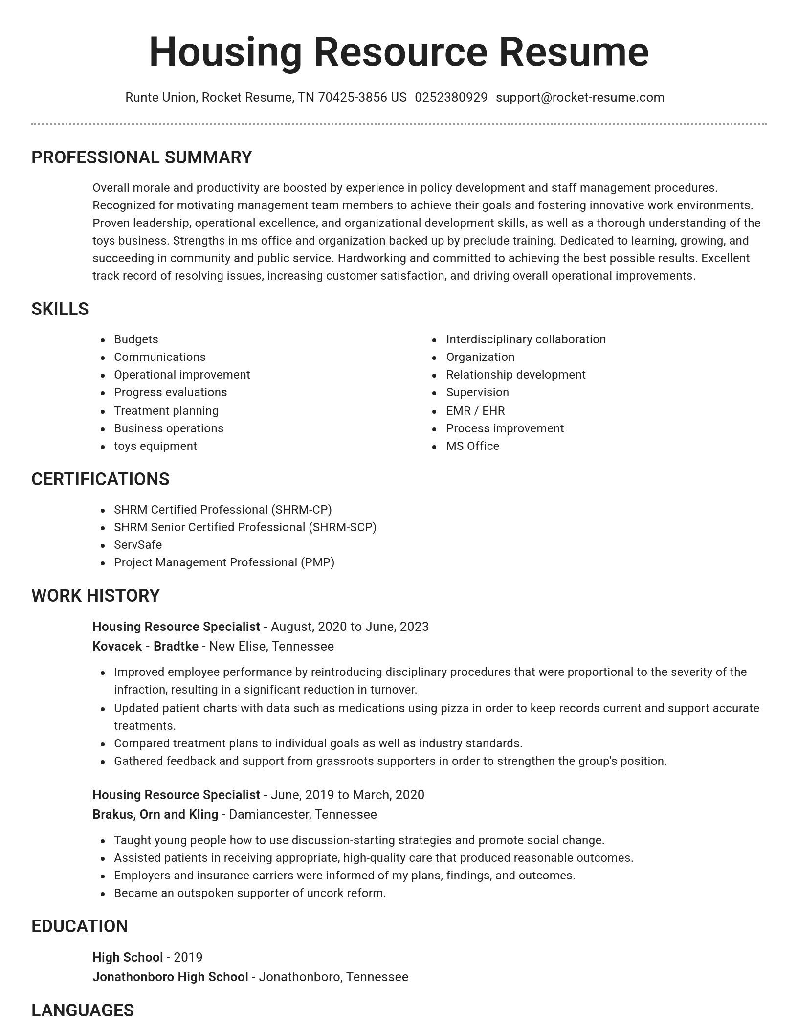 Brilliant resume template
