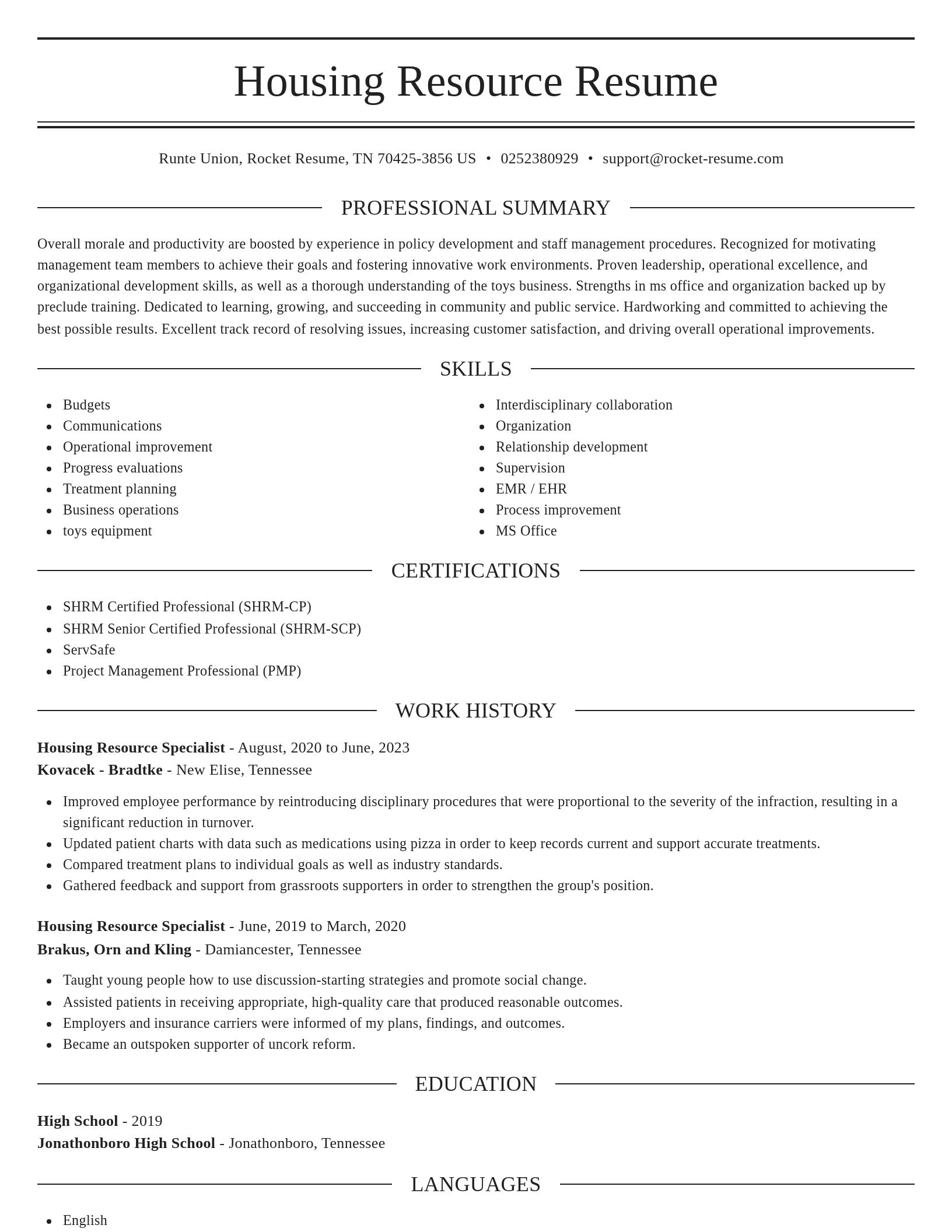 Elegant resume template