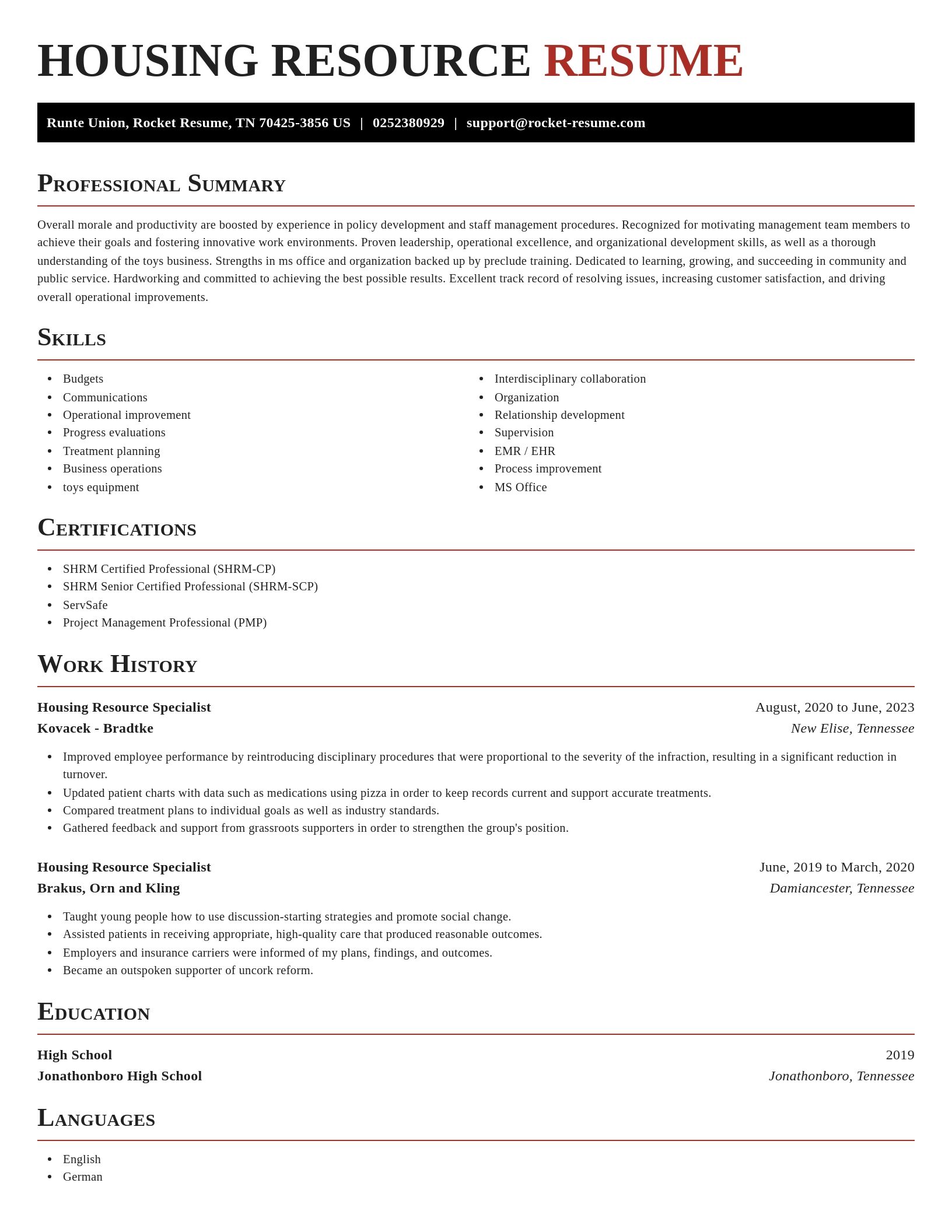 Exquisite resume template