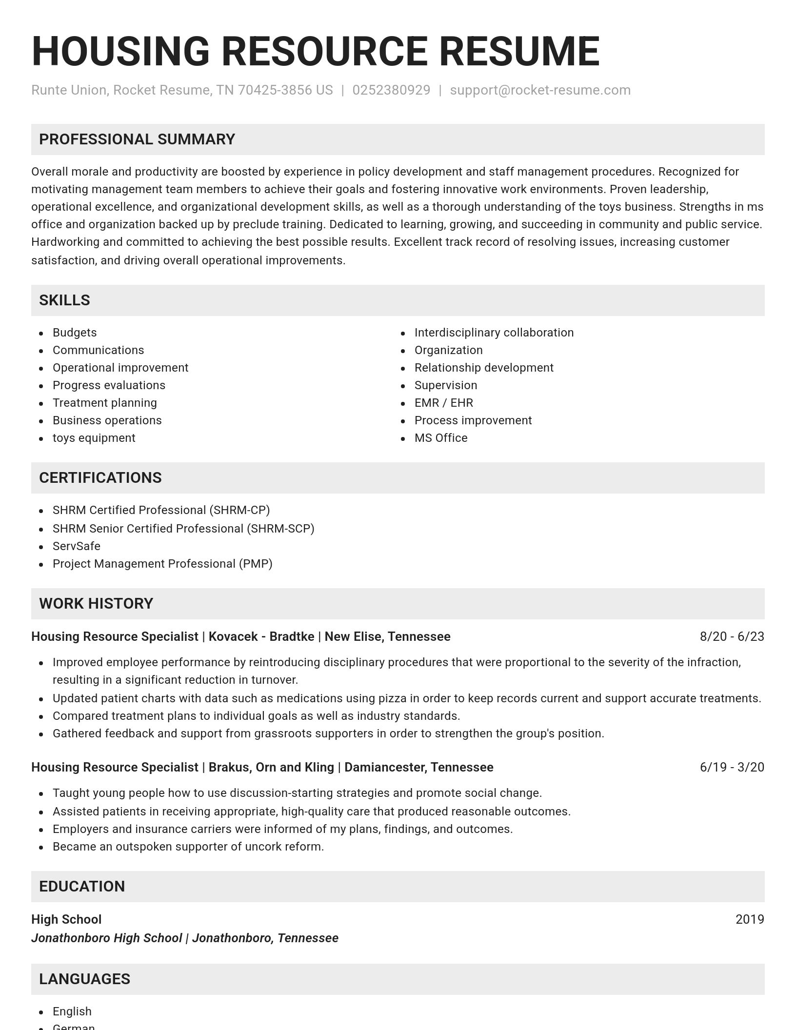 Genius resume template