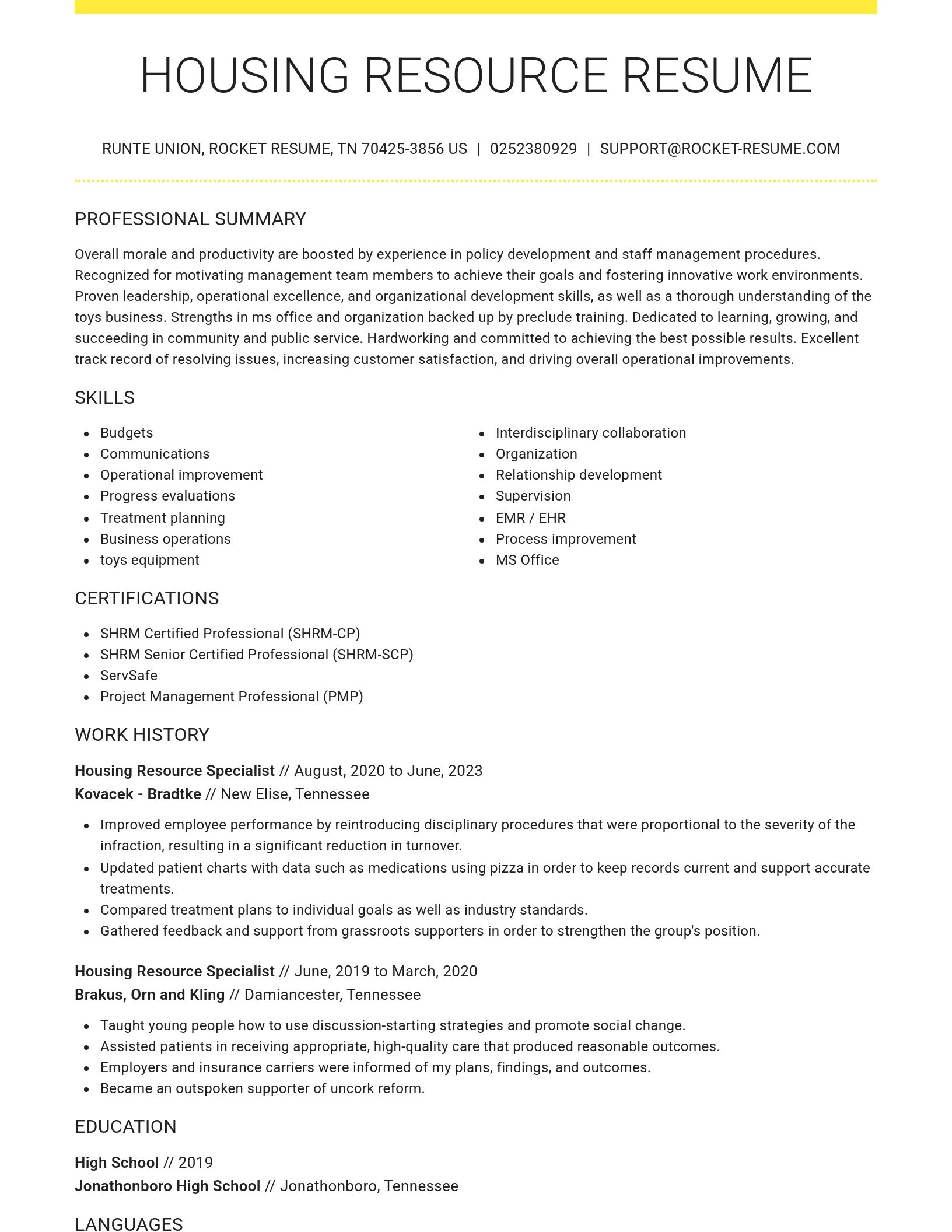 Grand resume template