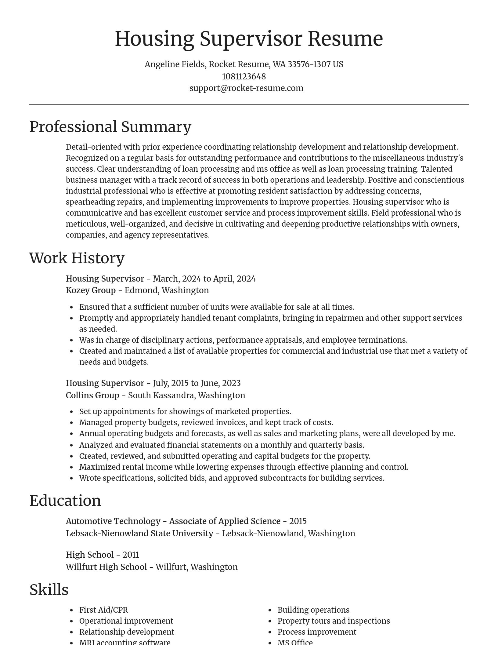 Focal Point resume template