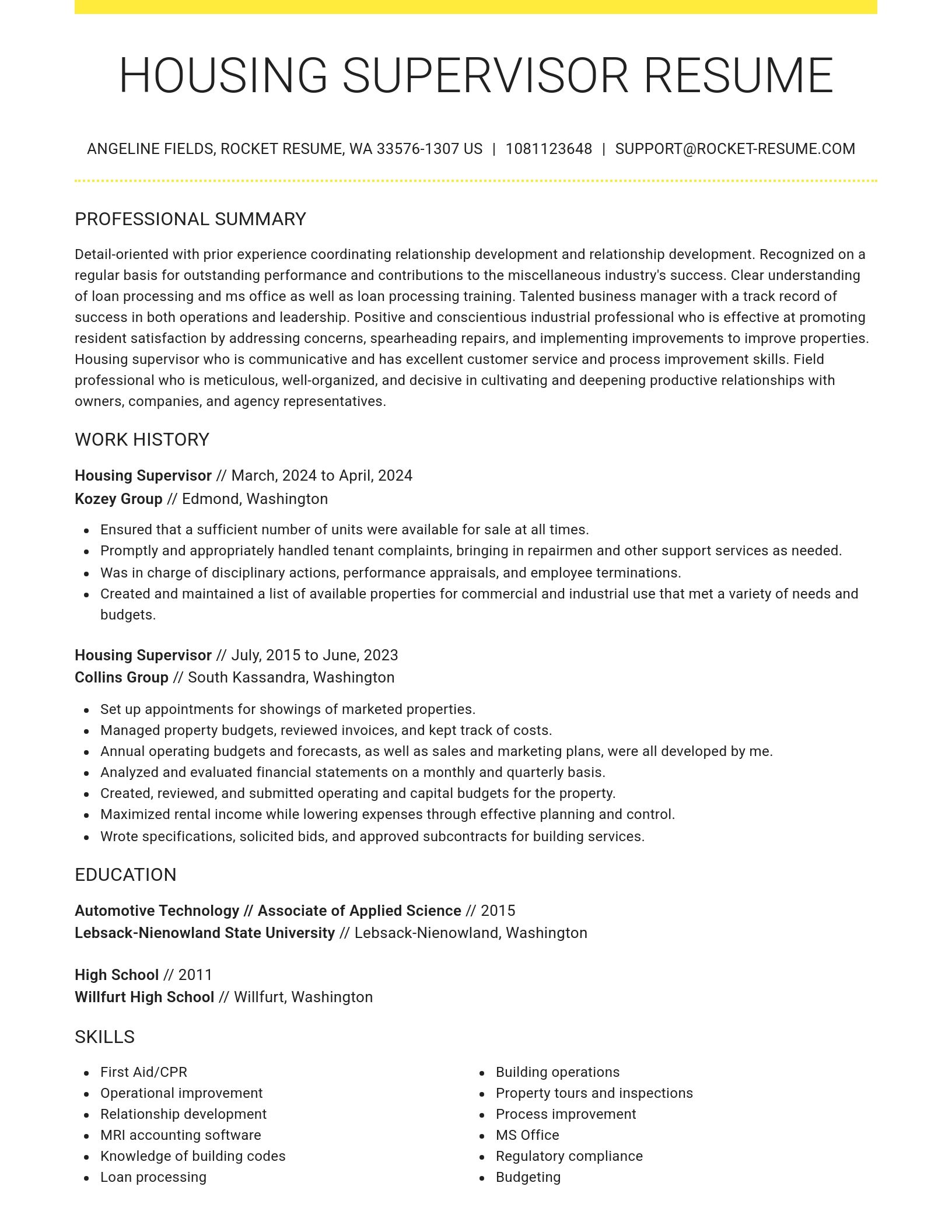 Grand resume template