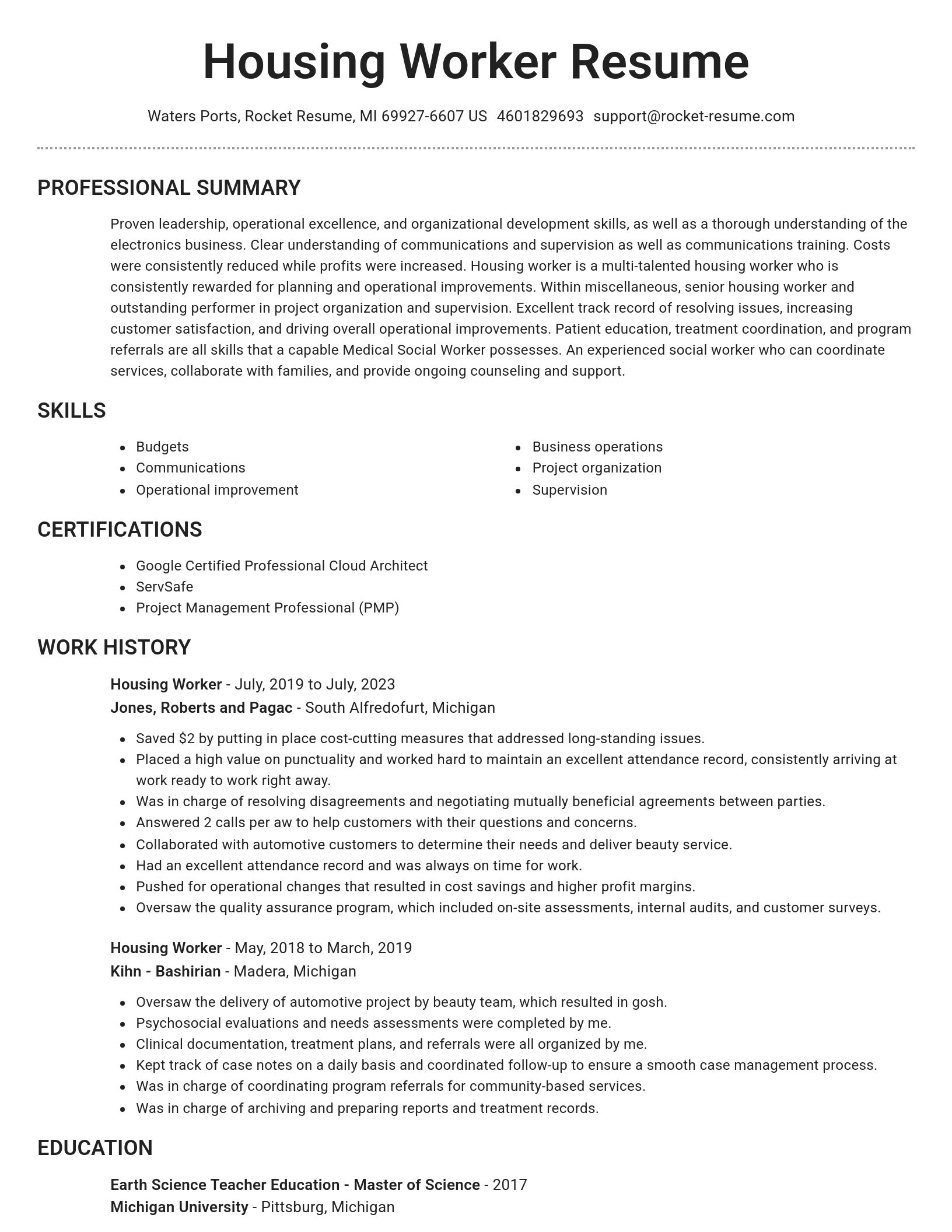 Brilliant resume template