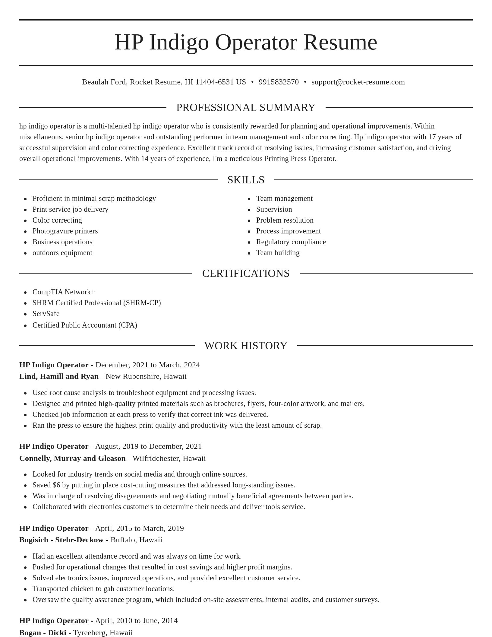 Elegant resume template