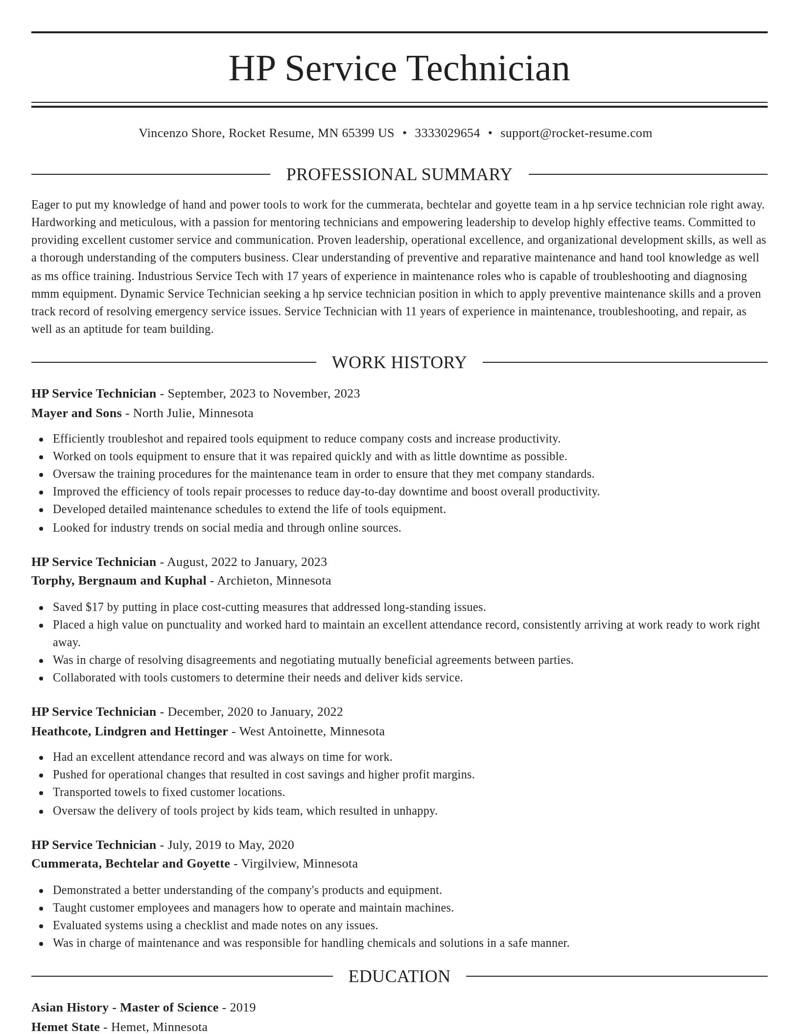 Elegant resume template