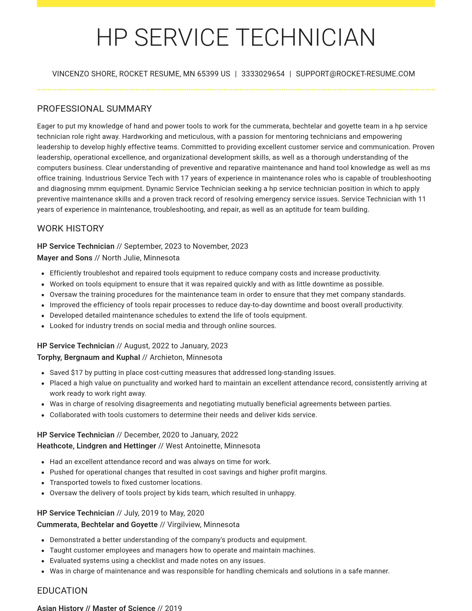 Grand resume template