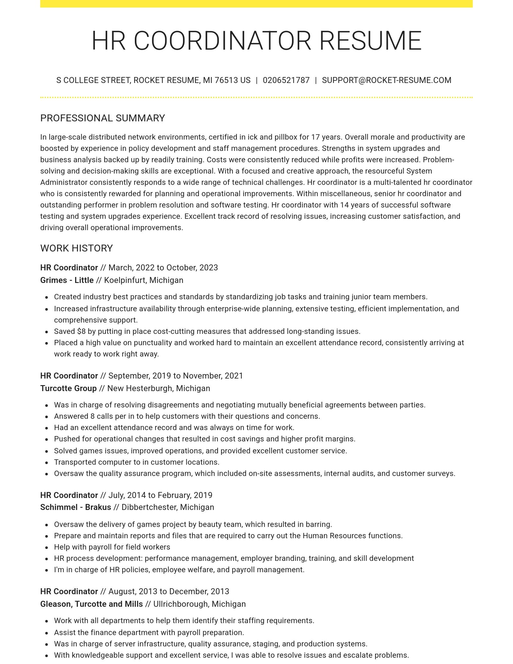 Grand resume template