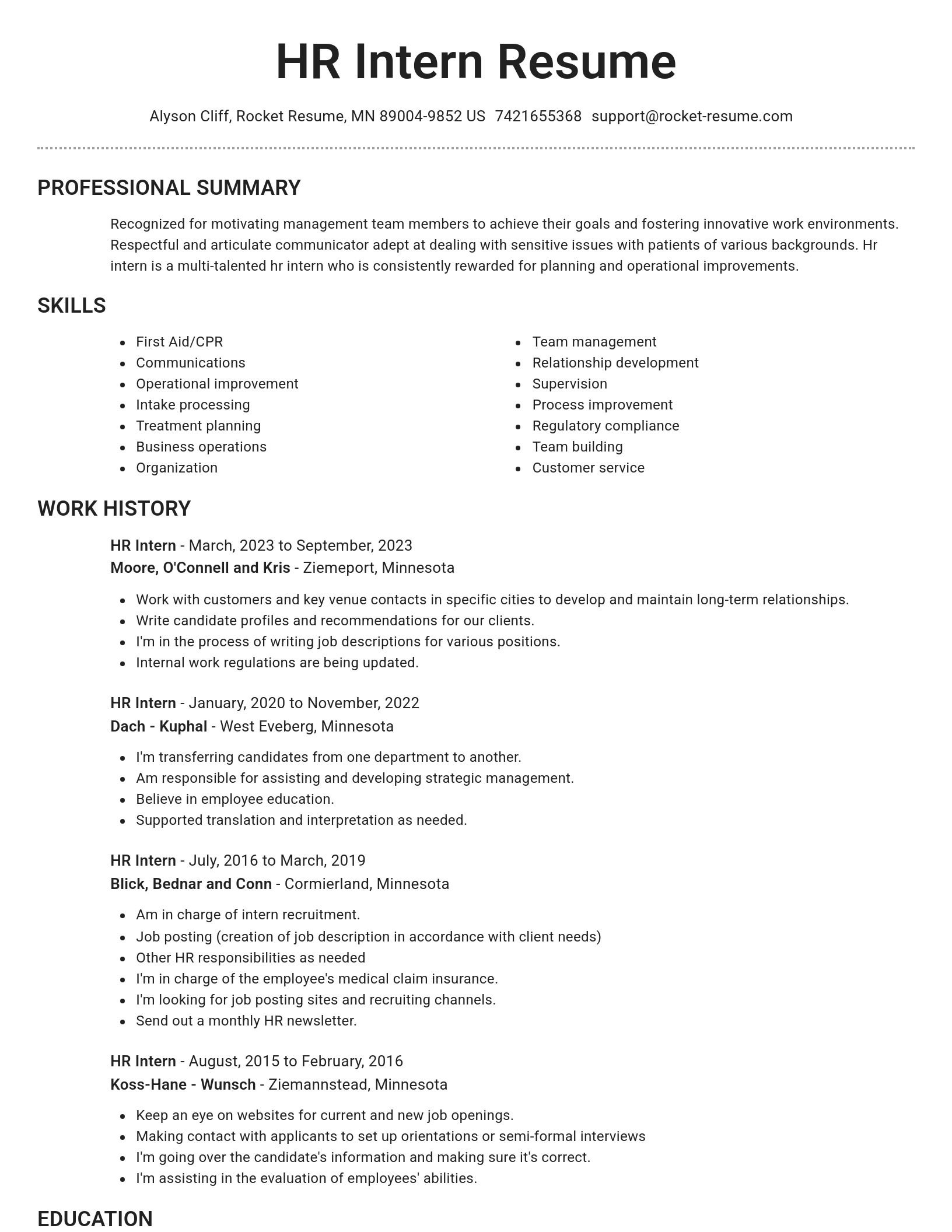 Brilliant resume template