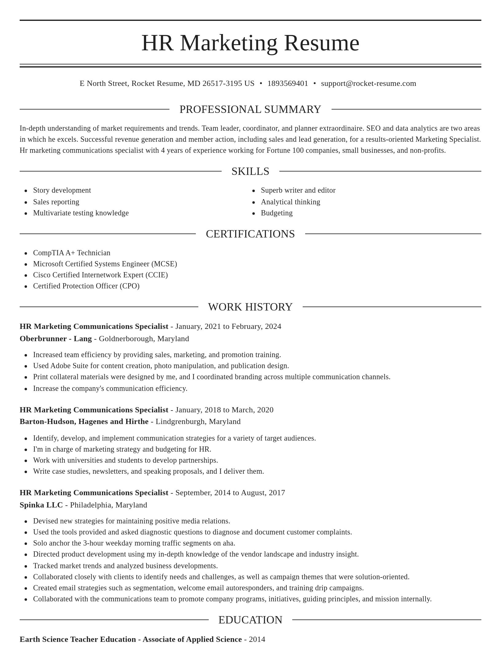 Elegant resume template
