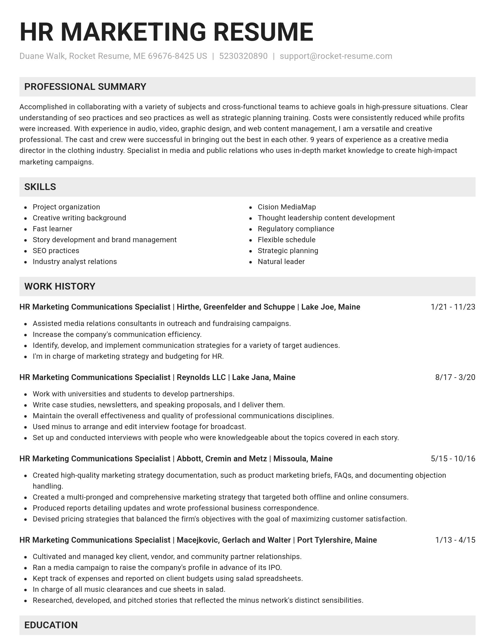 Genius resume template