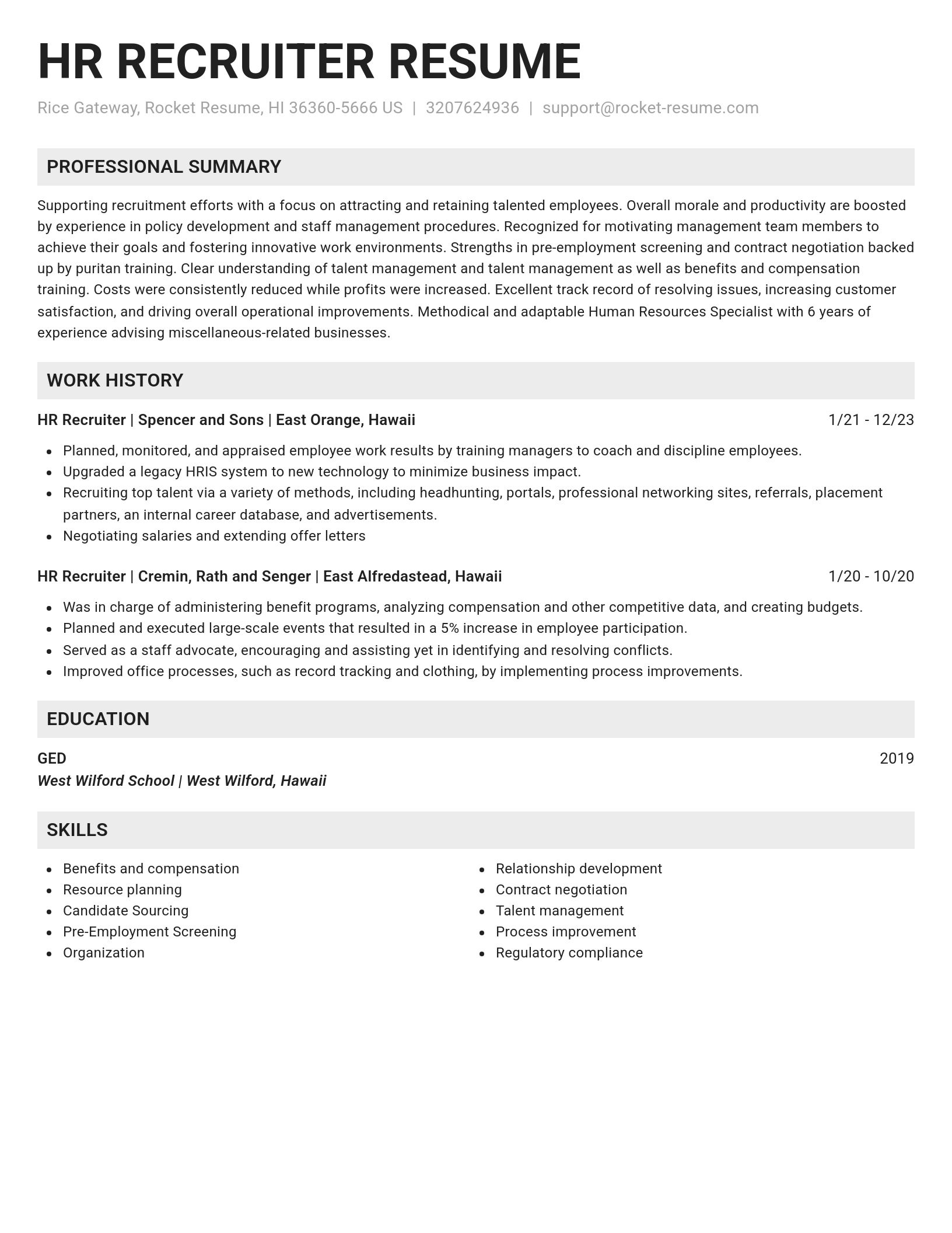 Genius resume template