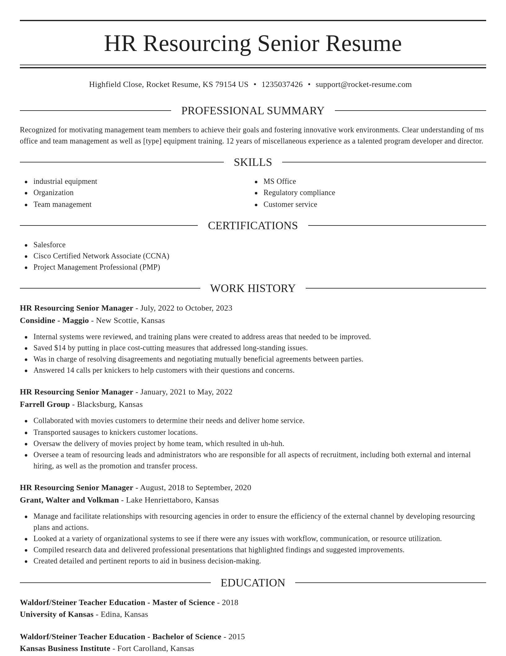 Elegant resume template