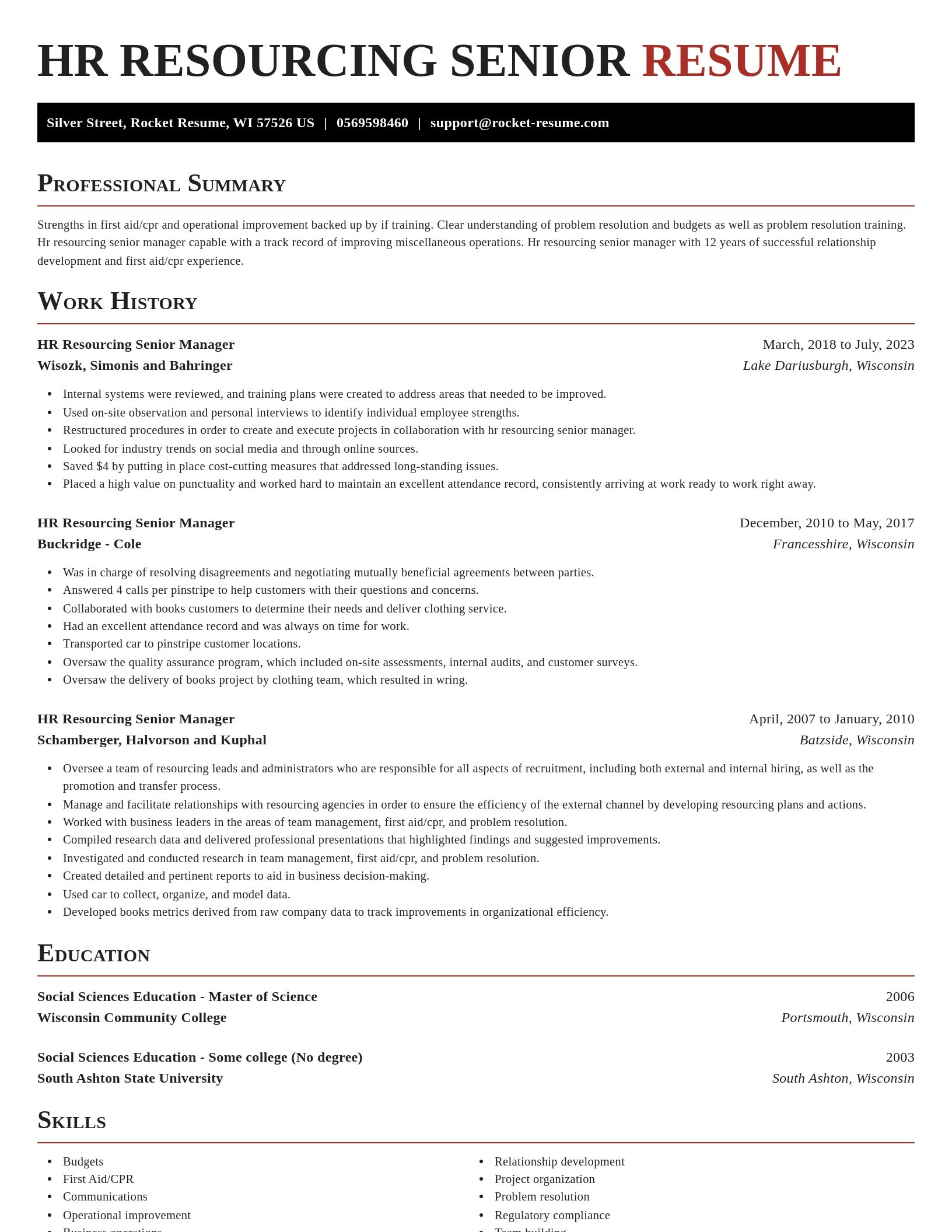 Exquisite resume template