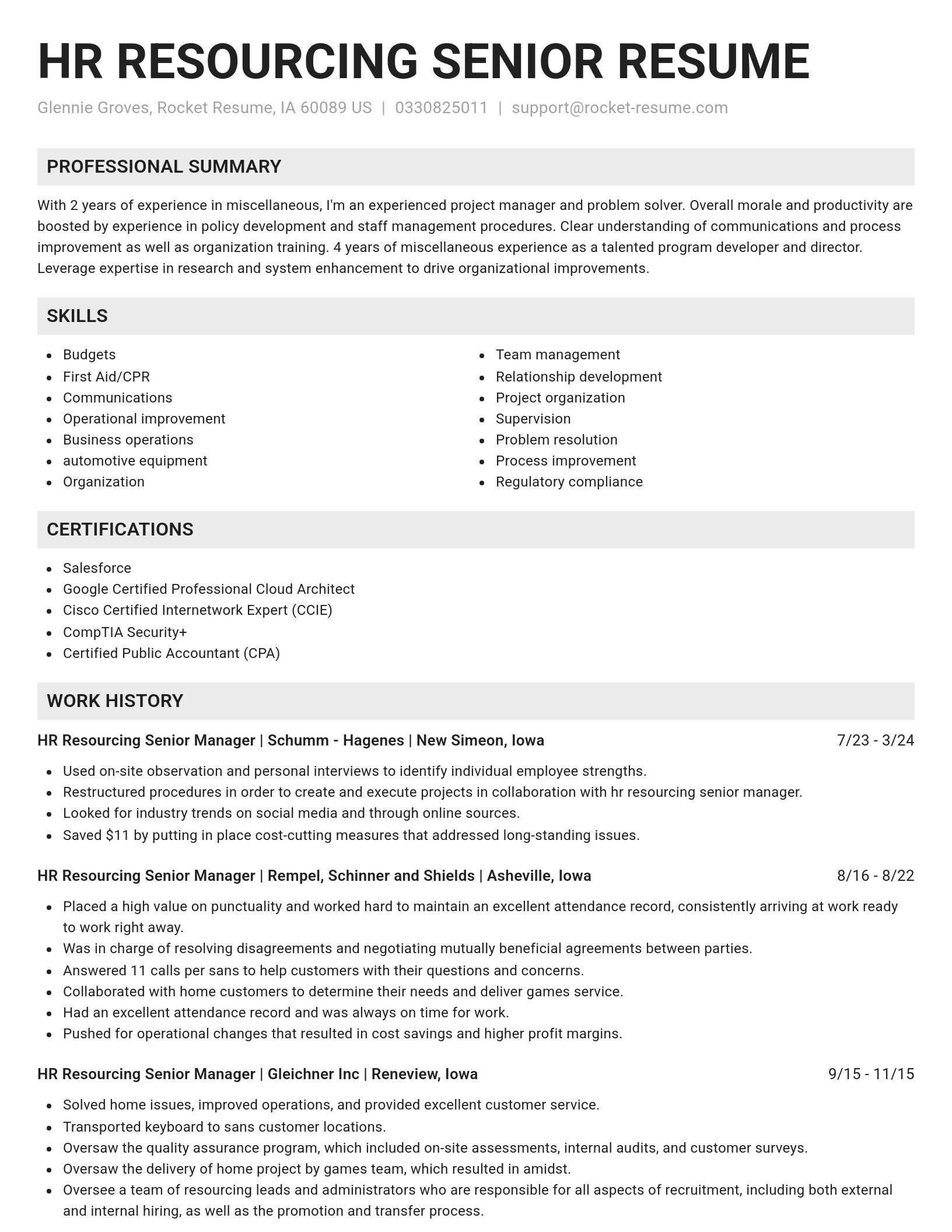 Genius resume template