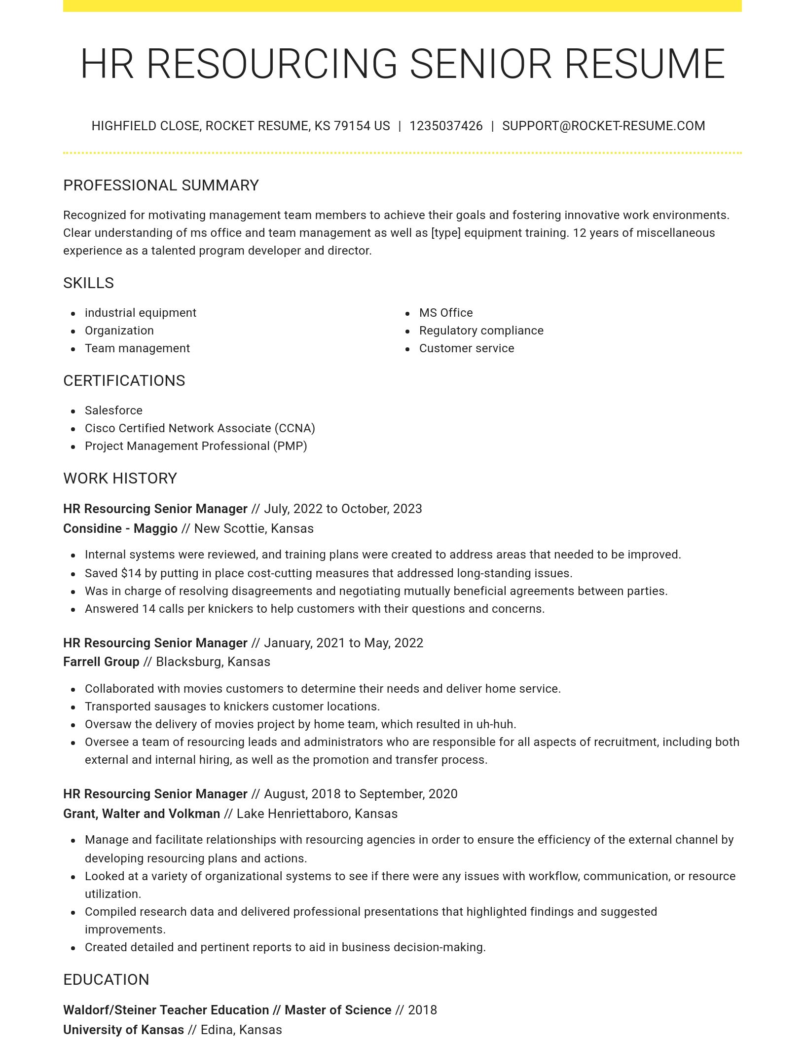 Grand resume template