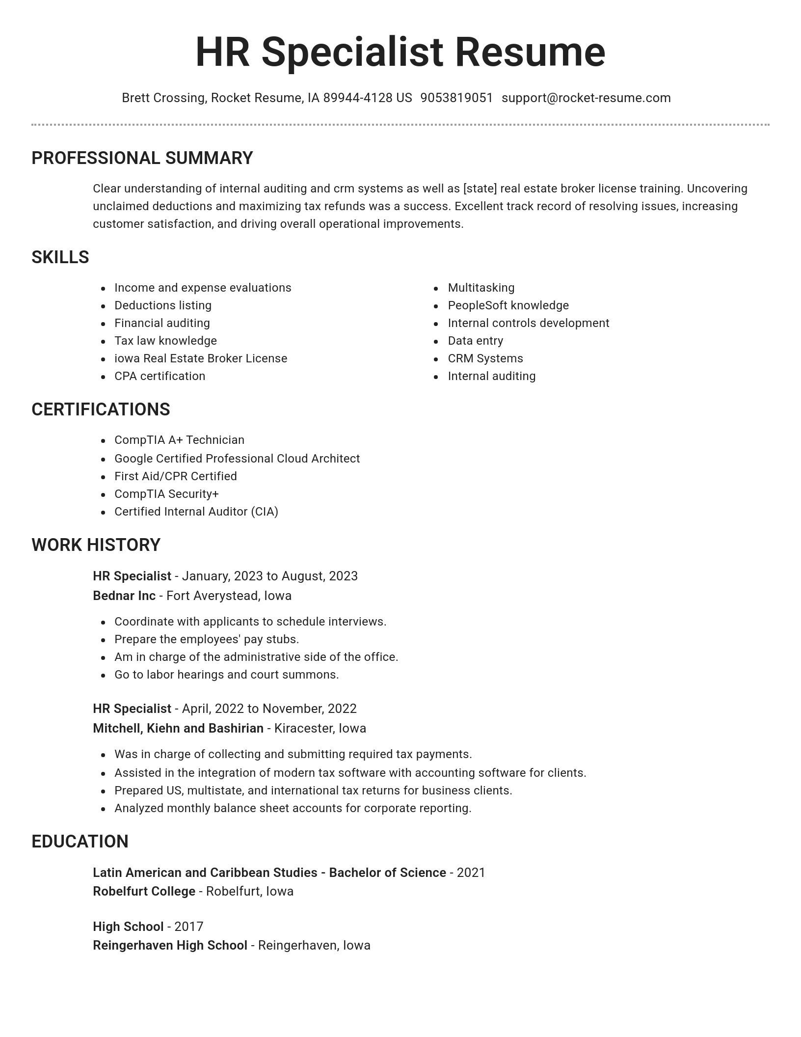Brilliant resume template