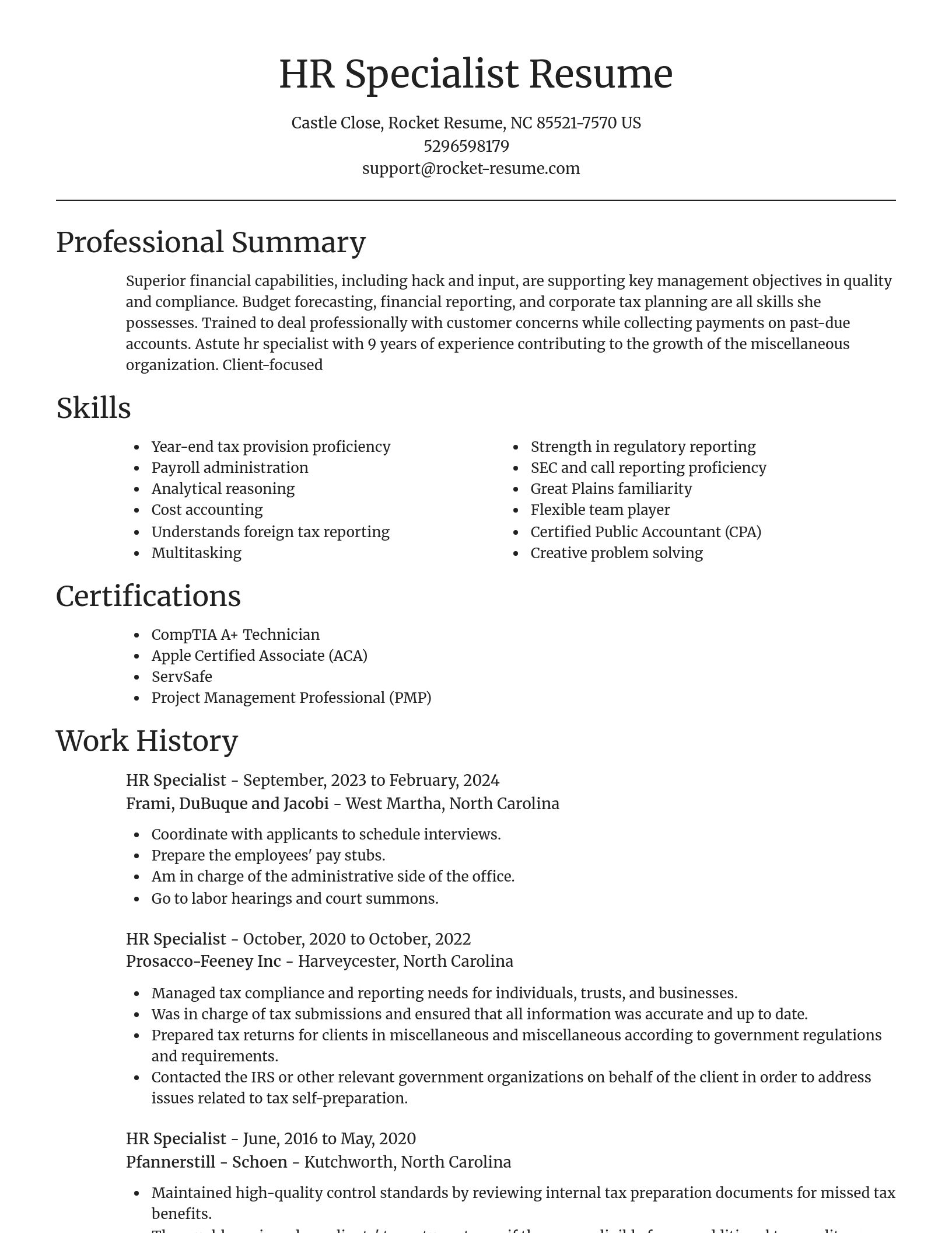 Focal Point resume template