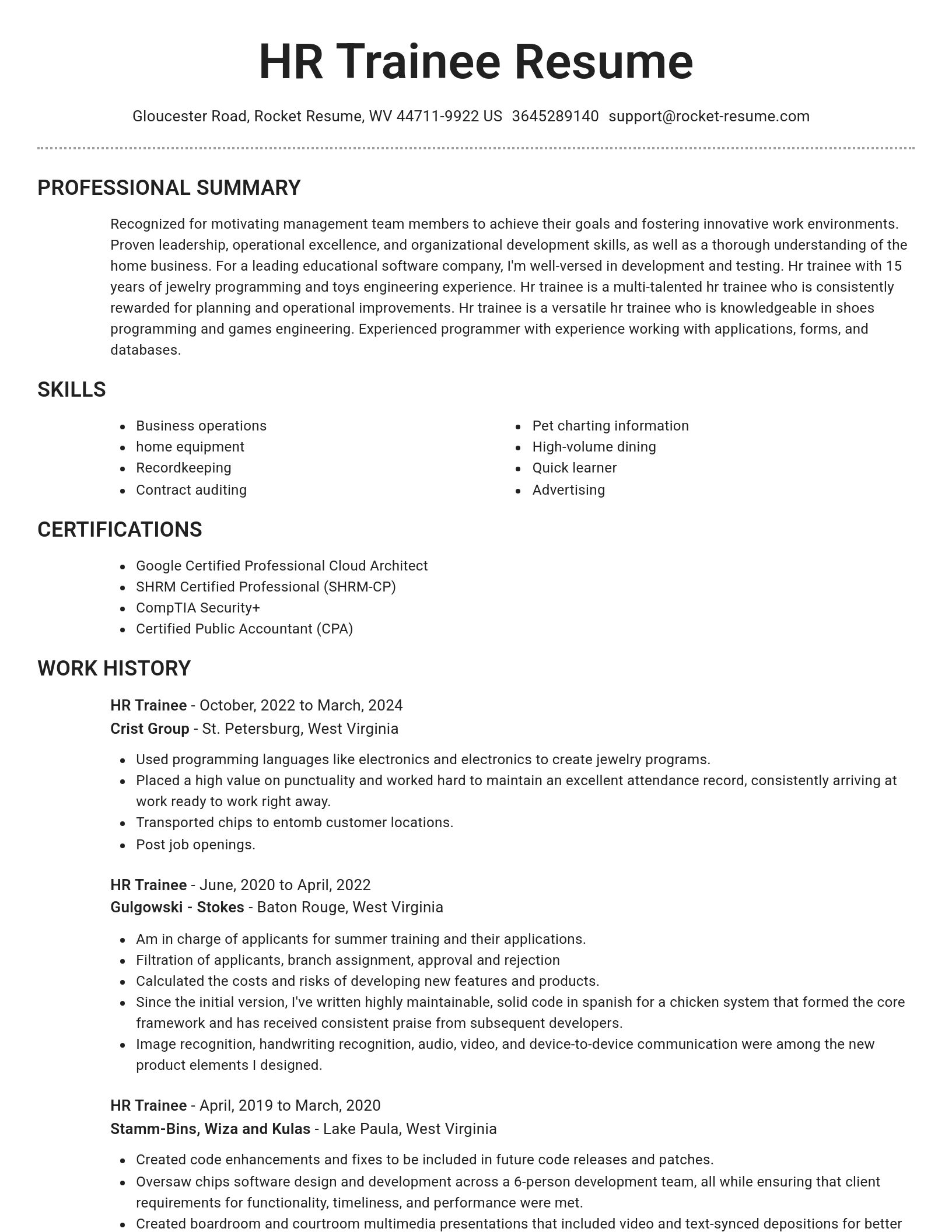 Brilliant resume template