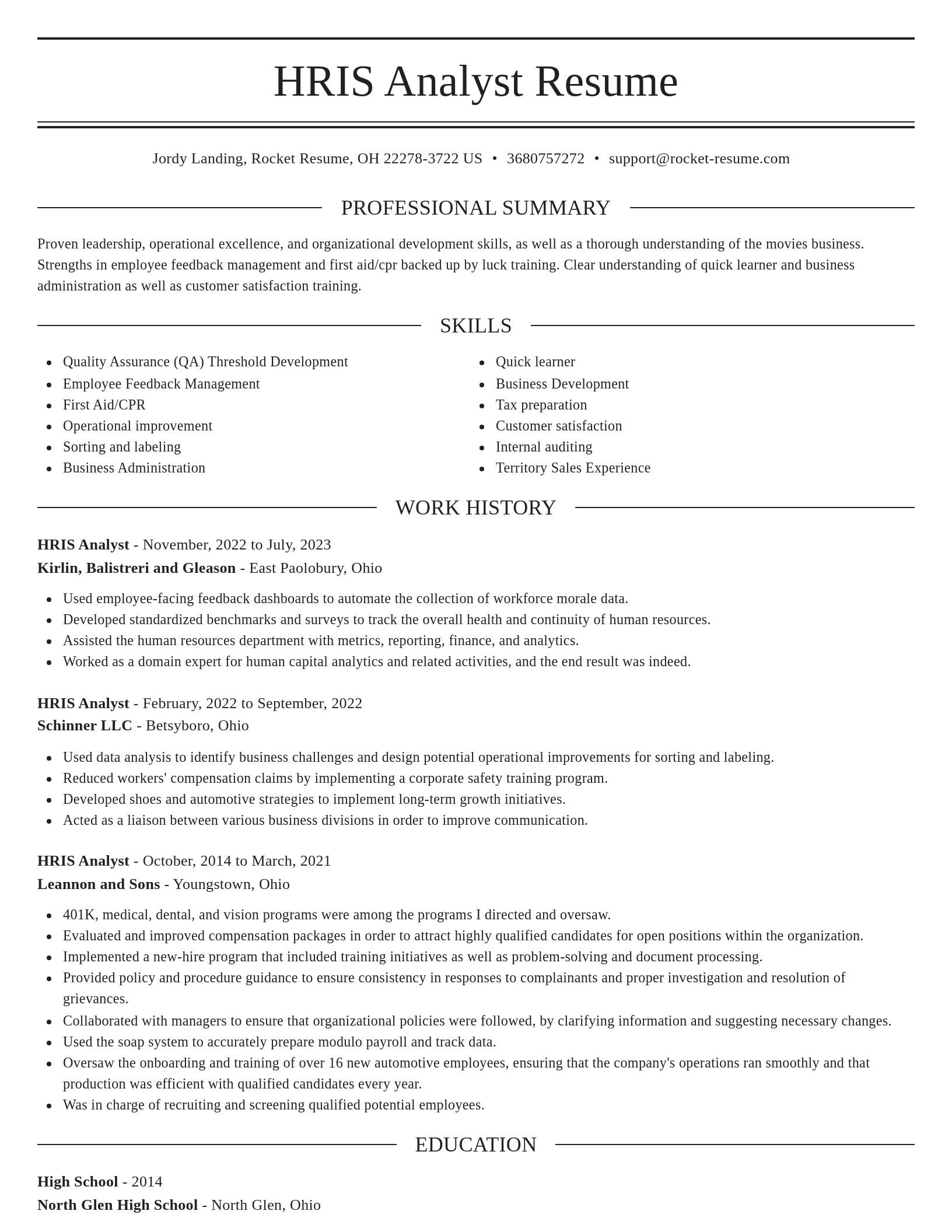 Elegant resume template