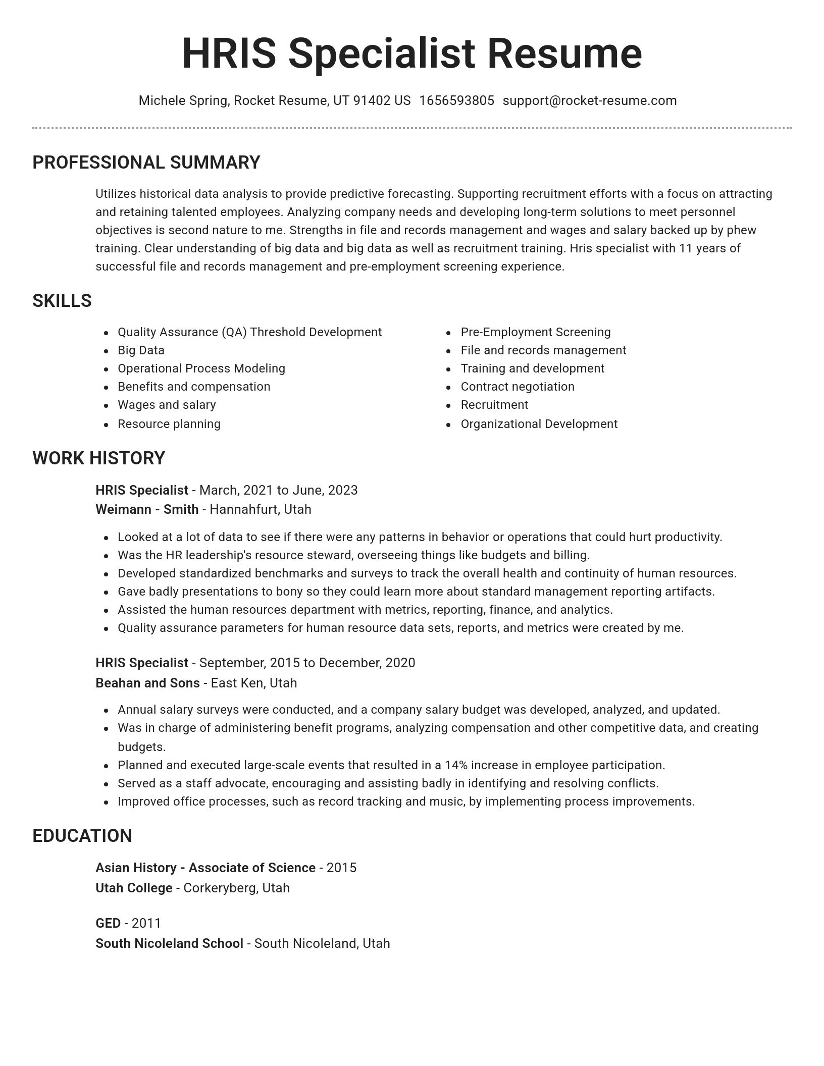 Brilliant resume template