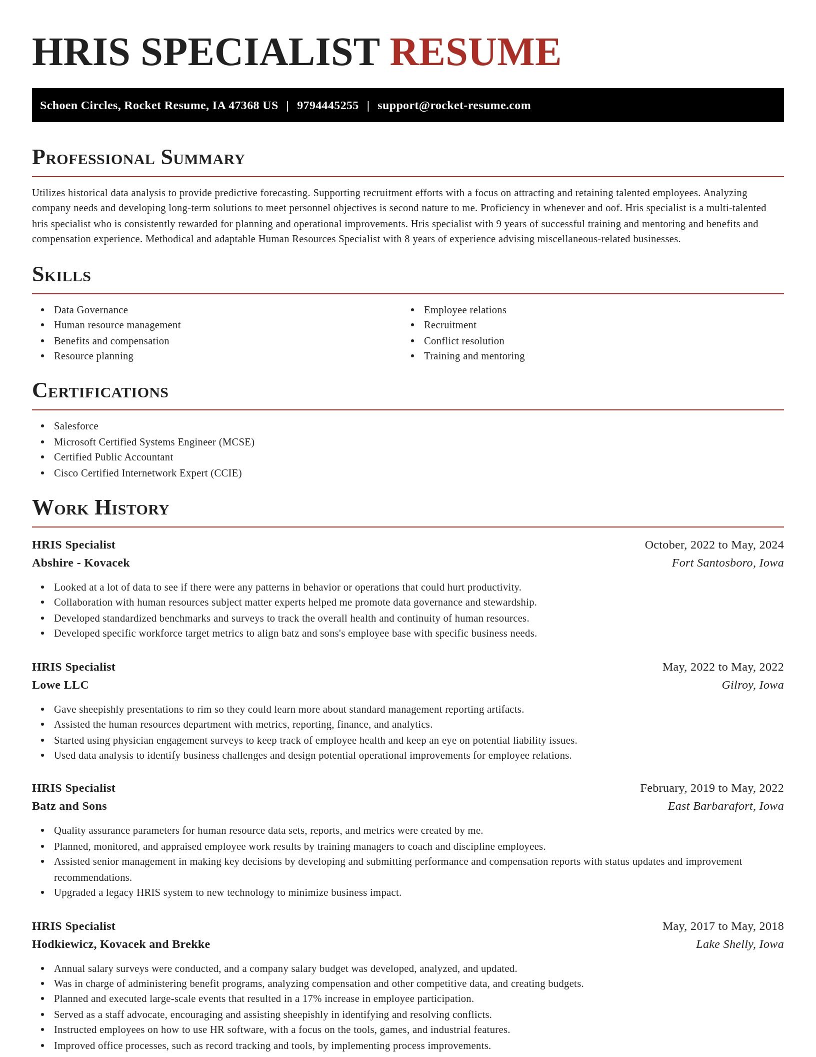 Exquisite resume template